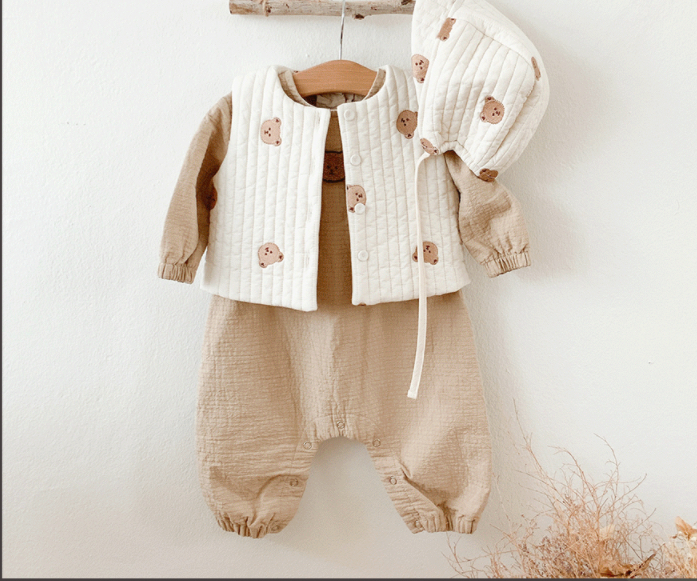 Dottodot 熊仔刺繡背心(L)