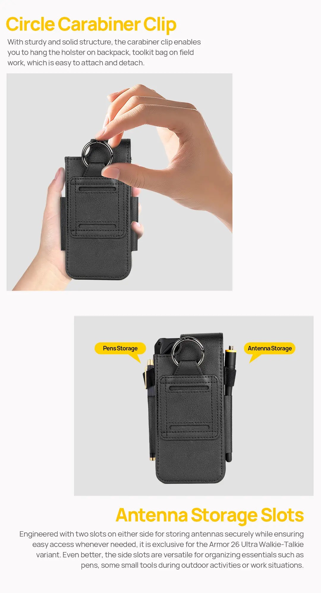 Ulefone Armor Holster Multi-Purpose Phone Pouch For Armor 26 Ultra 卡扣式保護套