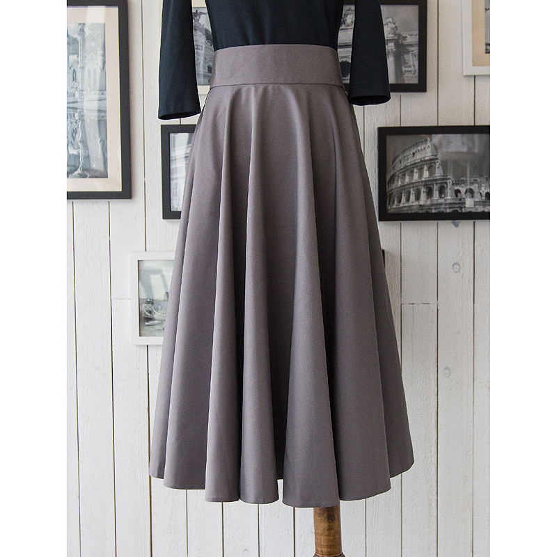 (Ready/Custom-Made) - Vintage High Waist Swing Table Skirt - 7 colour available (FM041）
