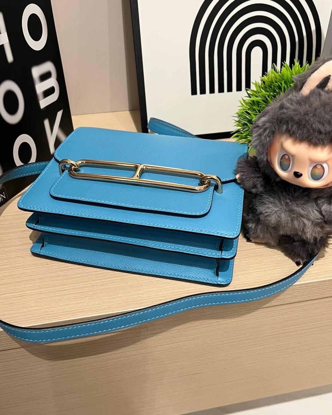 Hermes mini roulis stamp D 北方藍色 100%Authentic,98%new  ✅專門店收據✅dust bag ✅box