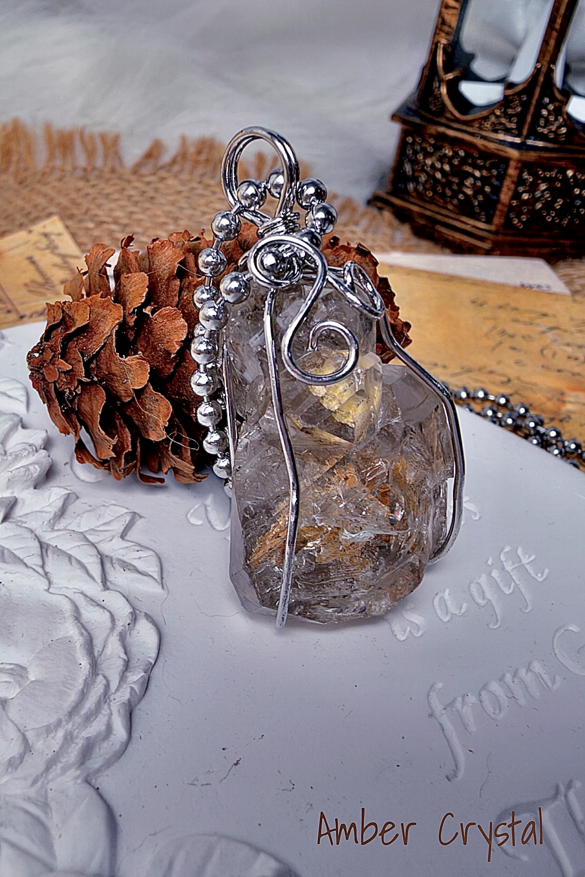 頂級紅黃骸骨靈鑽 Herkimer Diamond ハーキマーダイヤモンド