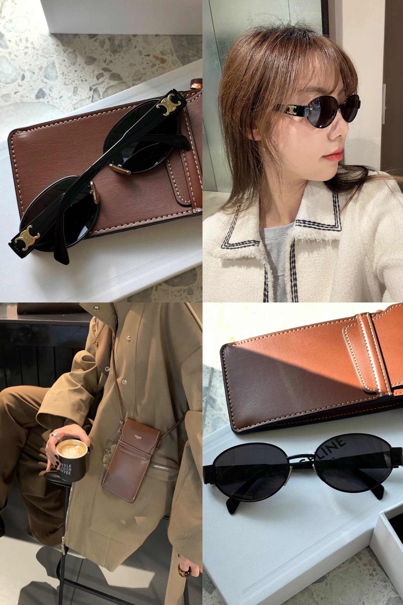 新到黑色現貨‼️  快閃優惠⚡️ Celine 爆款 金屬黑框太陽眼鏡 附送啡色眼鏡袋 放到電話!