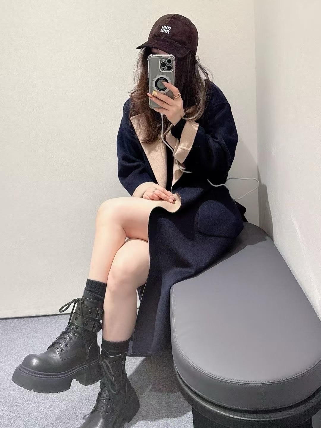 訂貨📮 MIUMIU 棕色天鵝絨cap帽 Size S/M/L