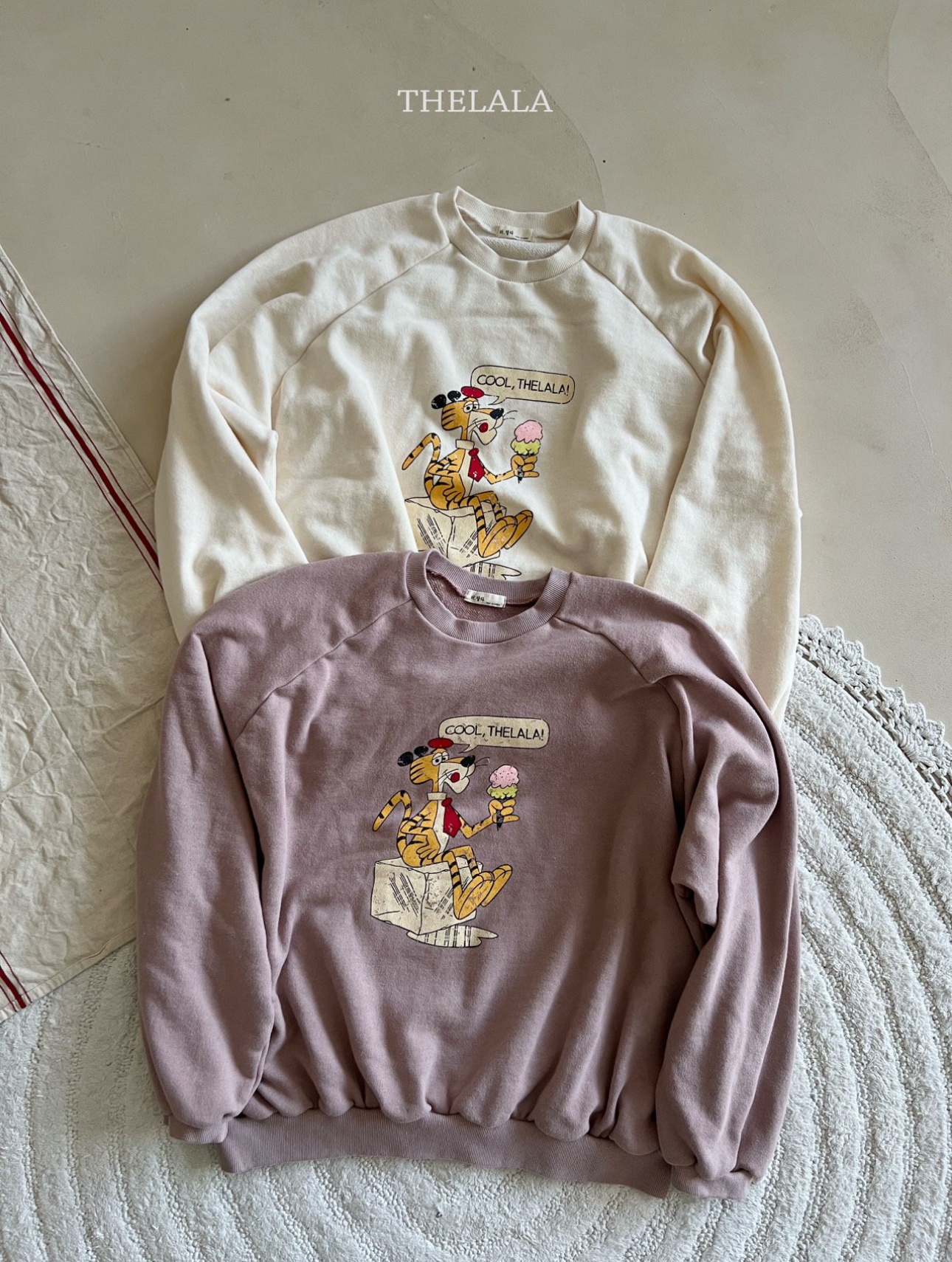 🌸預訂 韓國直送🌸🇰🇷THELALA兩色親子款老虎印花衛衣