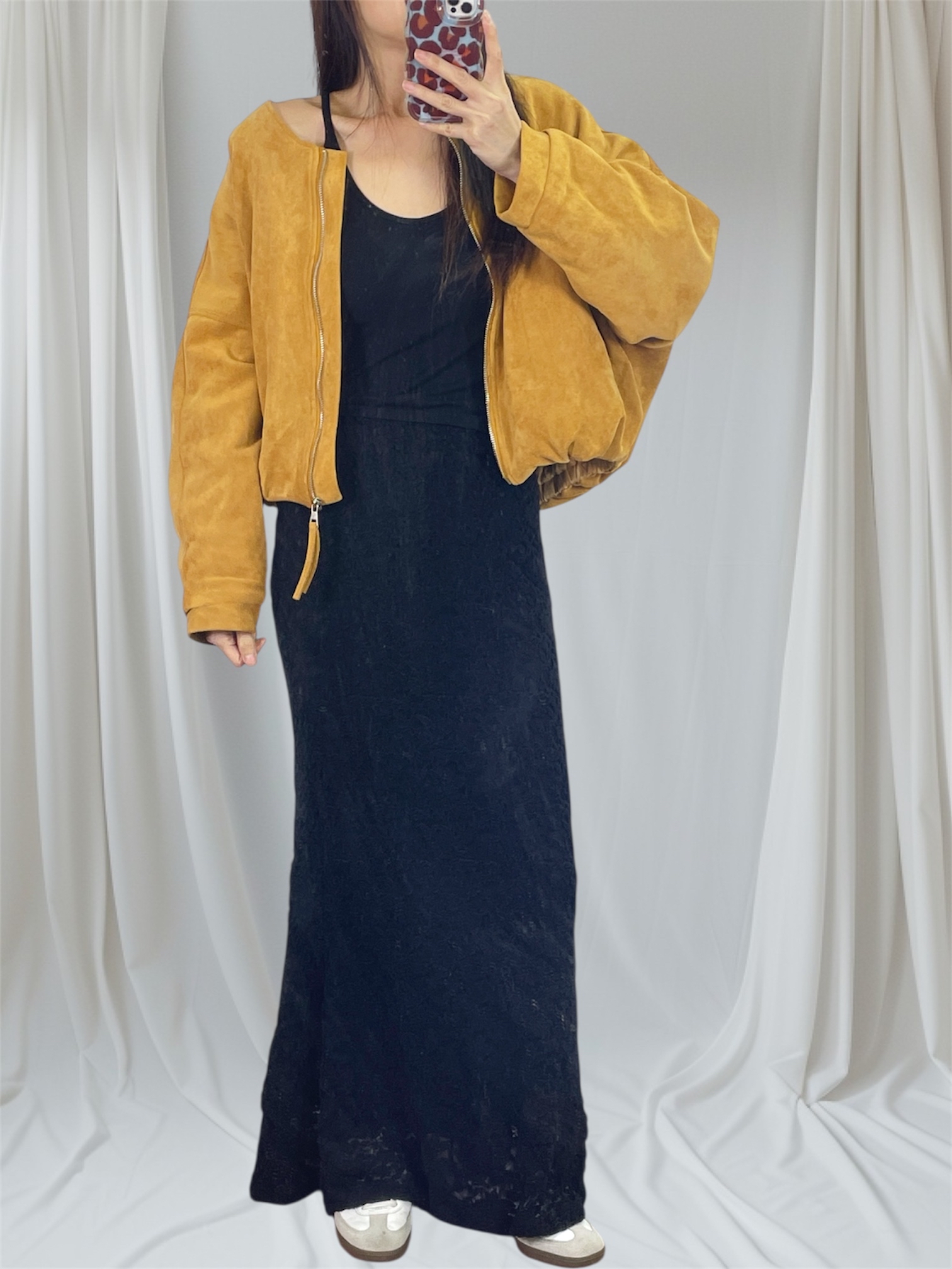 K5541 南瓜色猄布間棉褸