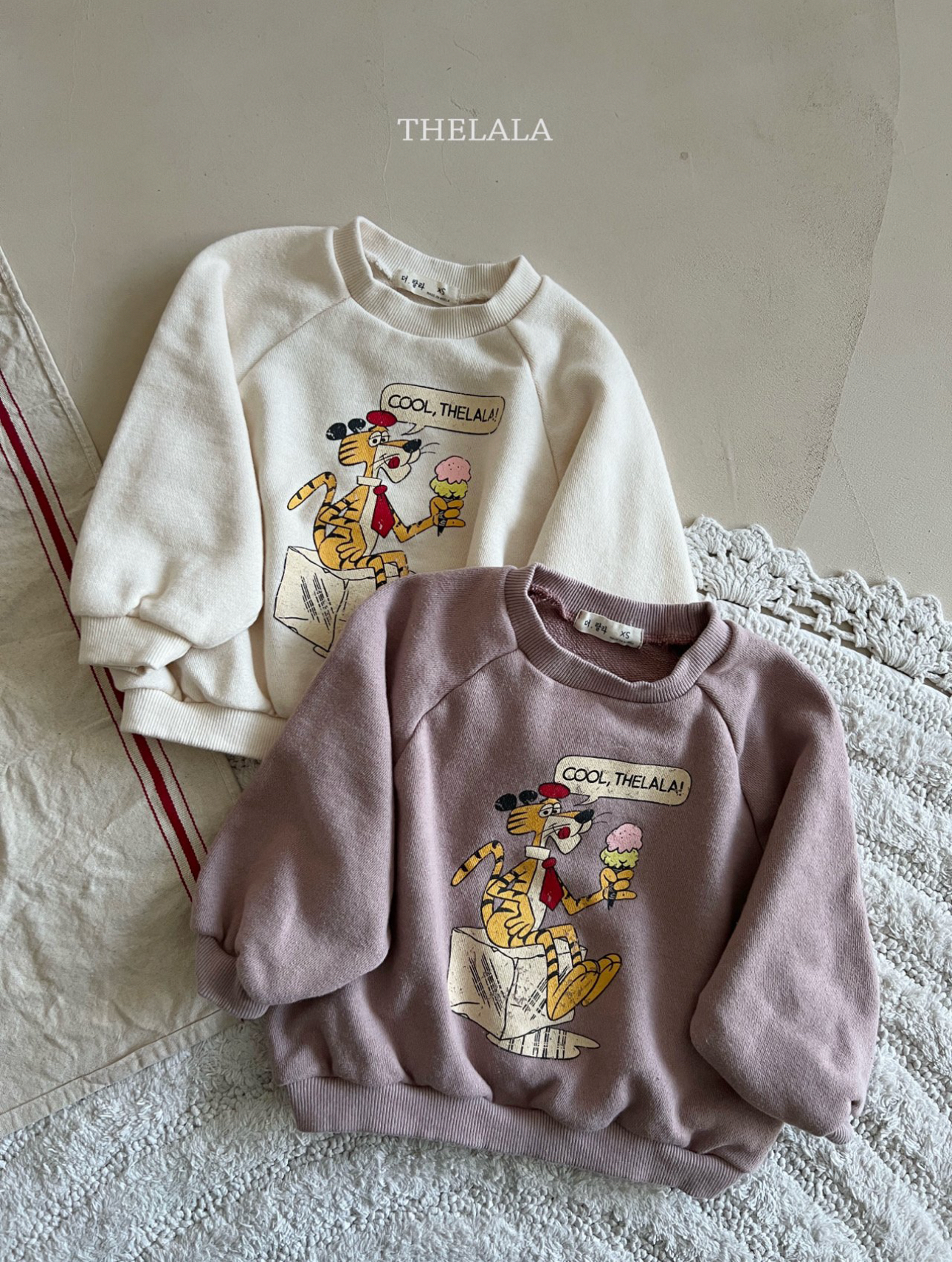 🌸預訂 韓國直送🌸🇰🇷THELALA兩色親子款老虎印花衛衣