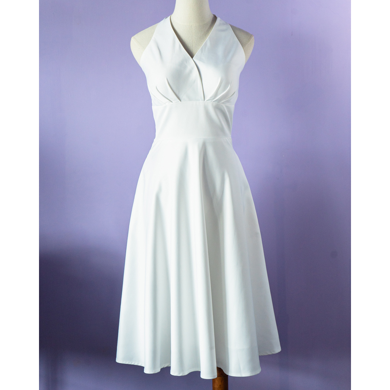 (Ready/Custom-Made) Heirloom Cocktail Series - Marilyn Style Halter Dress - White  (FM171)