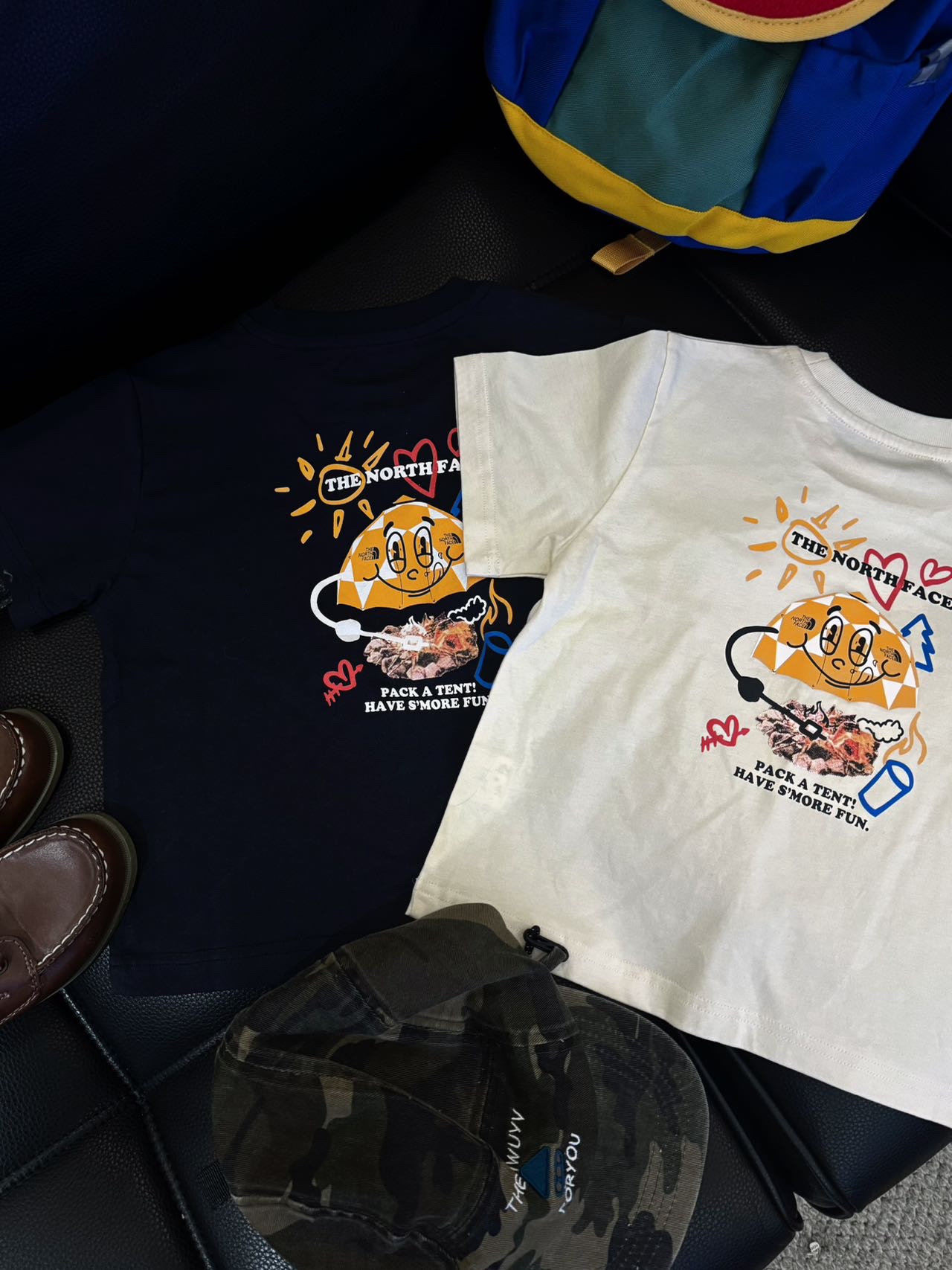 0642  親子❤️ TNF露營短袖+迷彩/牛仔褲