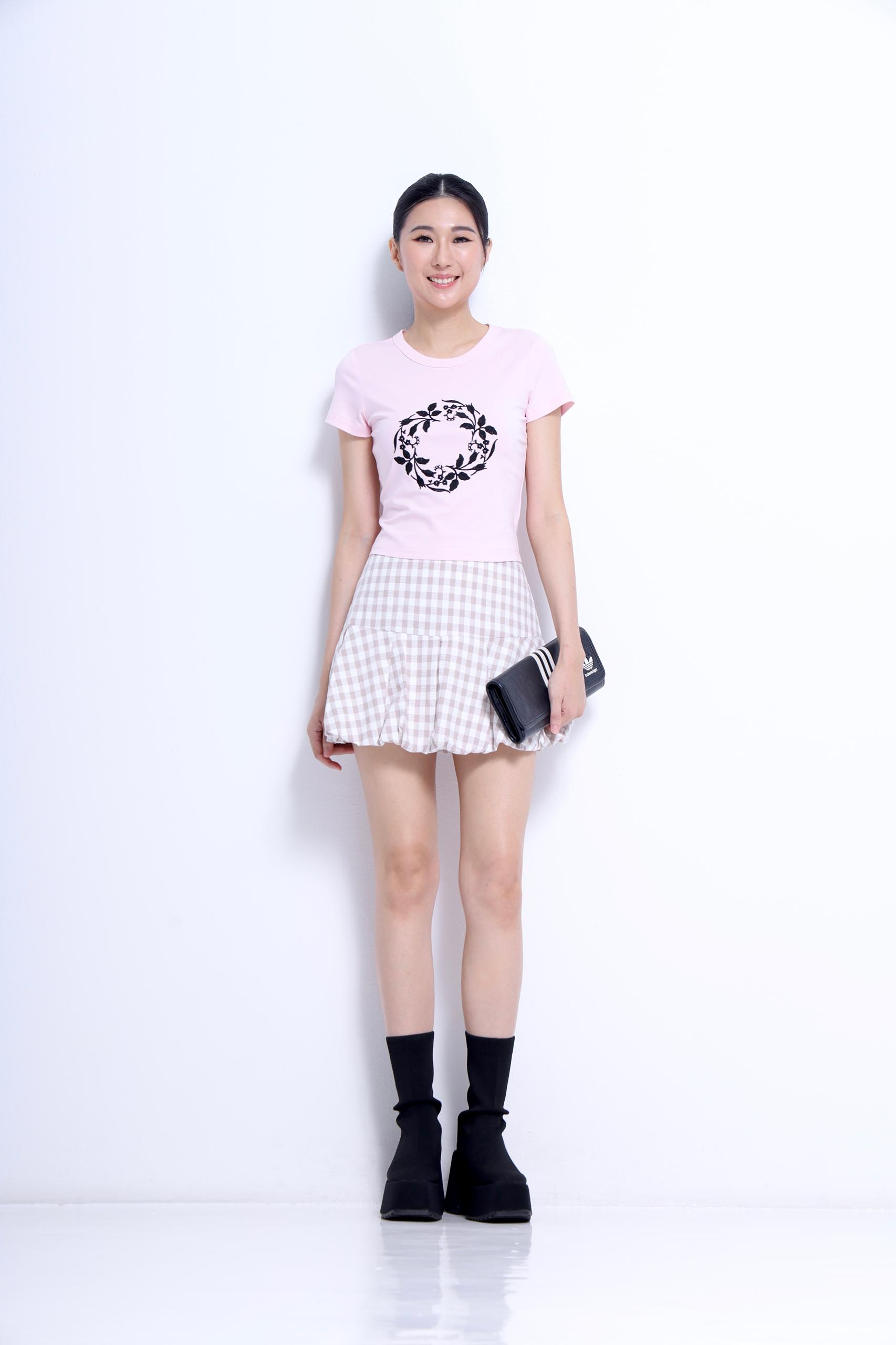 CB2768 EMBROIDERY PATTERNED FIT TOP