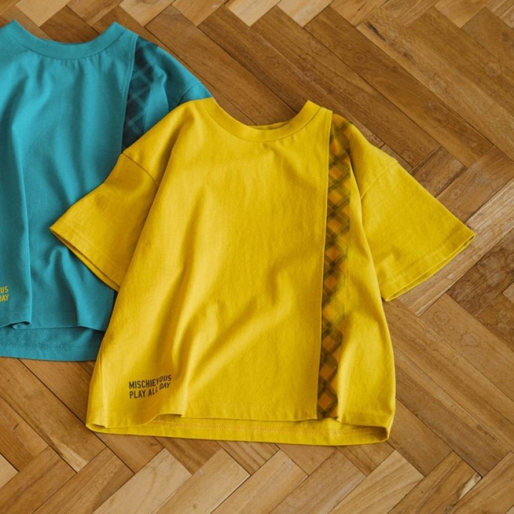 🆕【⭐訂購⭐】🌀 🇯🇵 日本直送🇯🇵 簡潔 透明格紋 短袖TEE［2款選］🌀[ELDA-0237][260526]