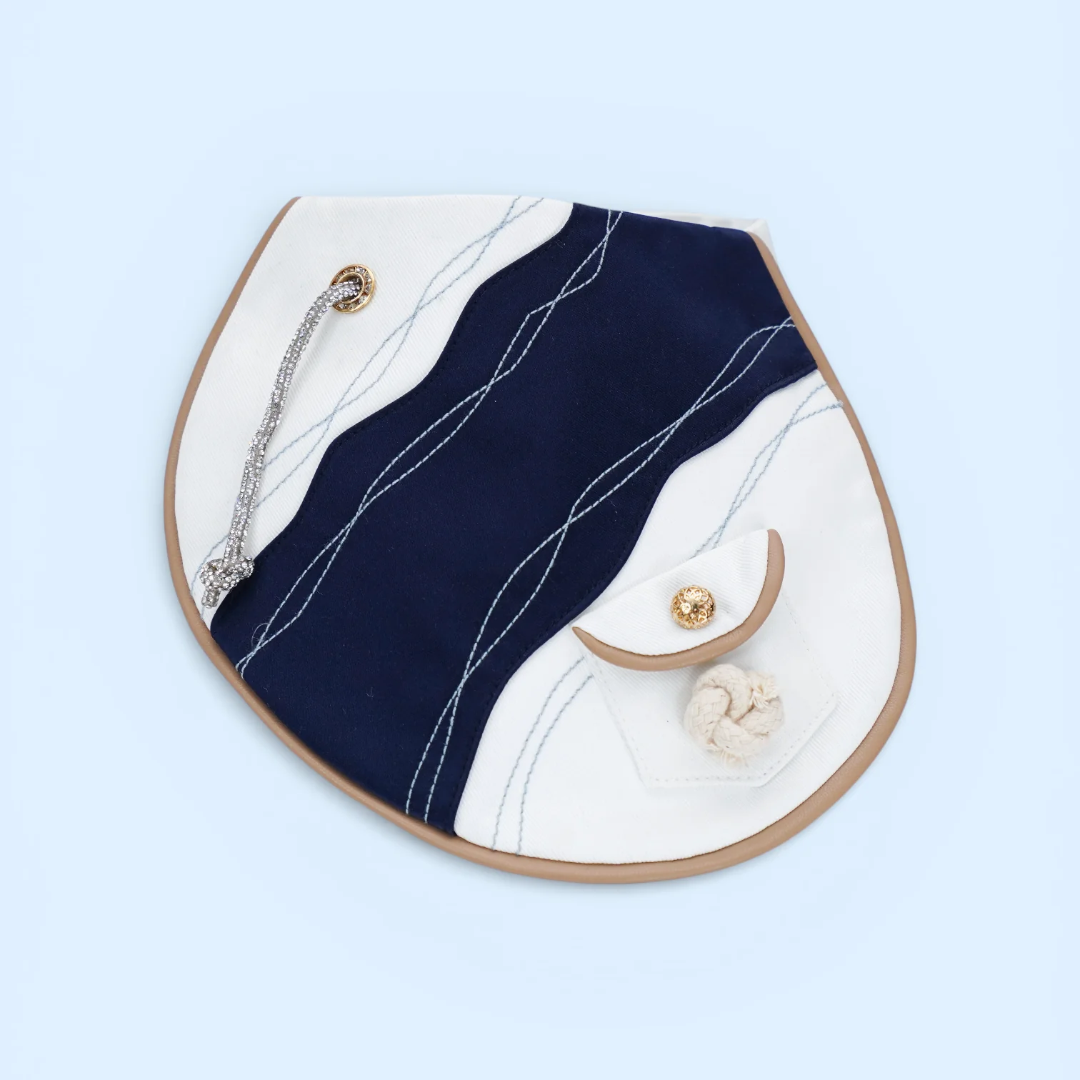 MOMOJI Antibes (2-French Riviera Blue) | Pet Neckwear