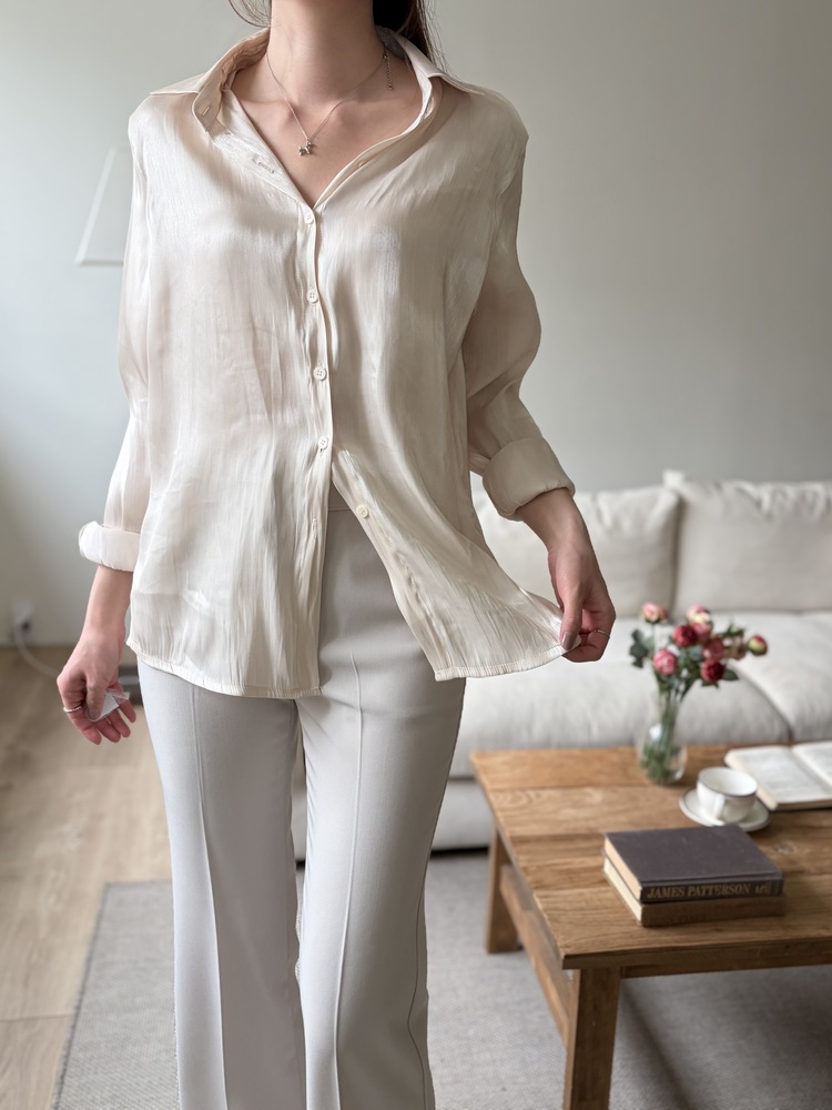 Silken Glow Shirt (Cream)