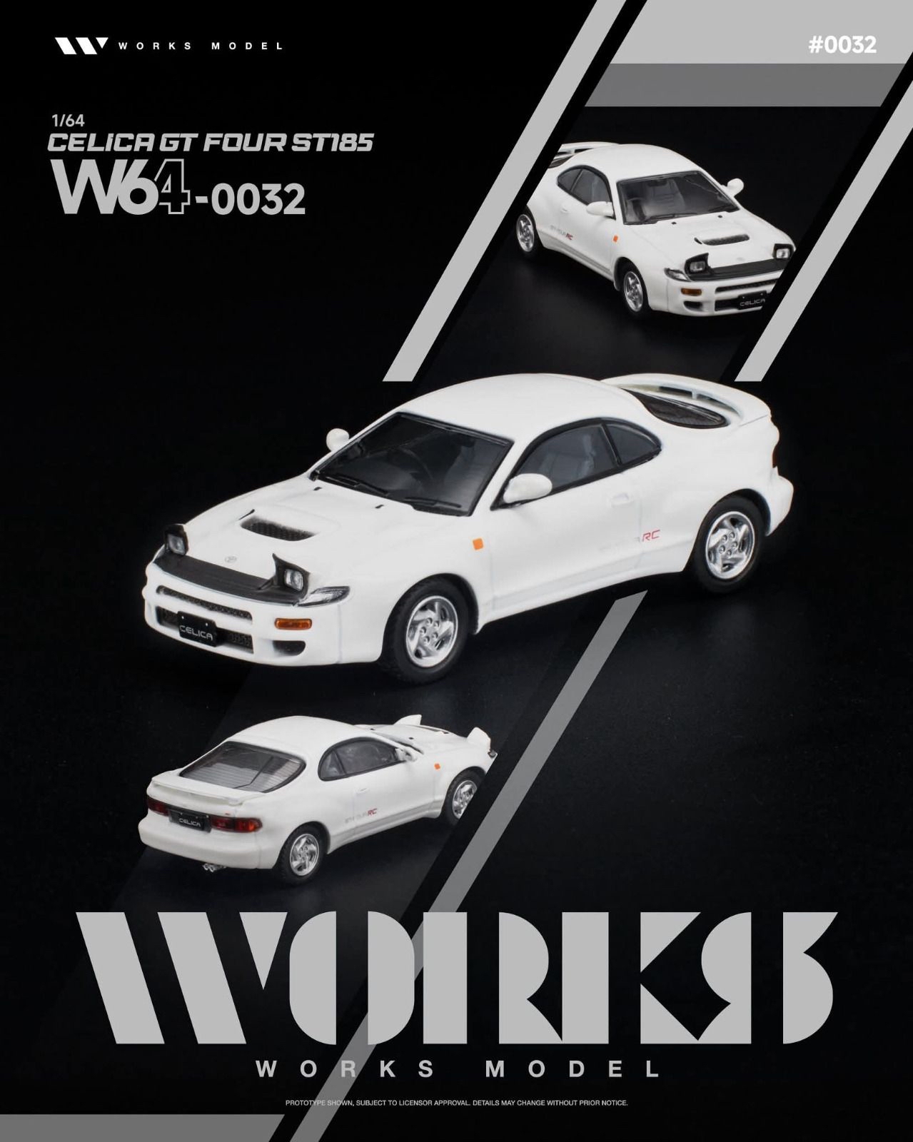 (預訂 Pre Order) Works Model (W640032）  1/64 TOYOTA CELICA GT FOUR ST185