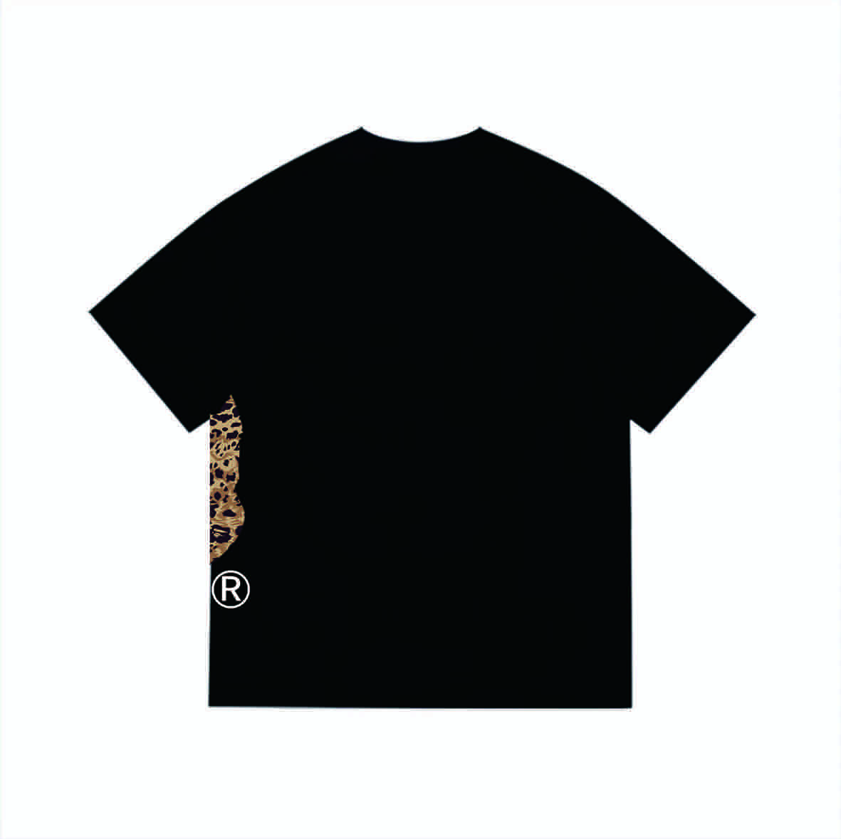 Bape Wild Leopard Pattern Ape Head Relaxed Fit Tee