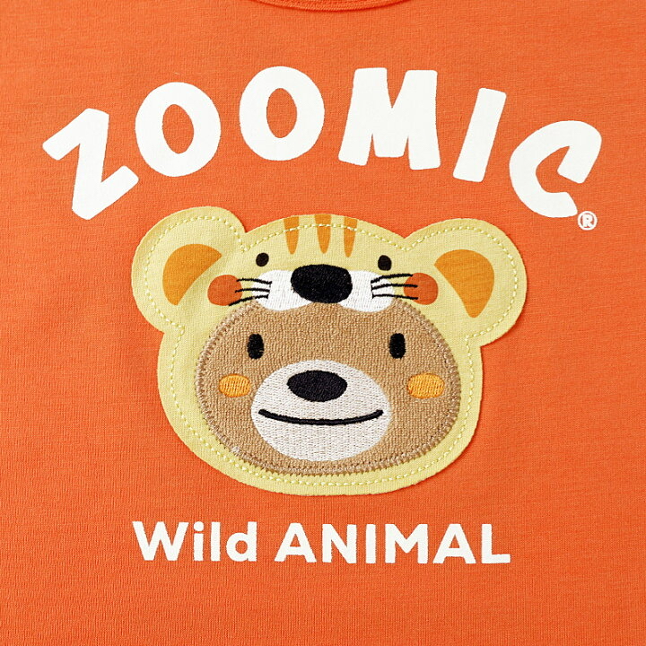 🇯🇵預訂 日本直送🇯🇵Zoomic兩色動物貼花前後印花格紋層疊短袖T恤