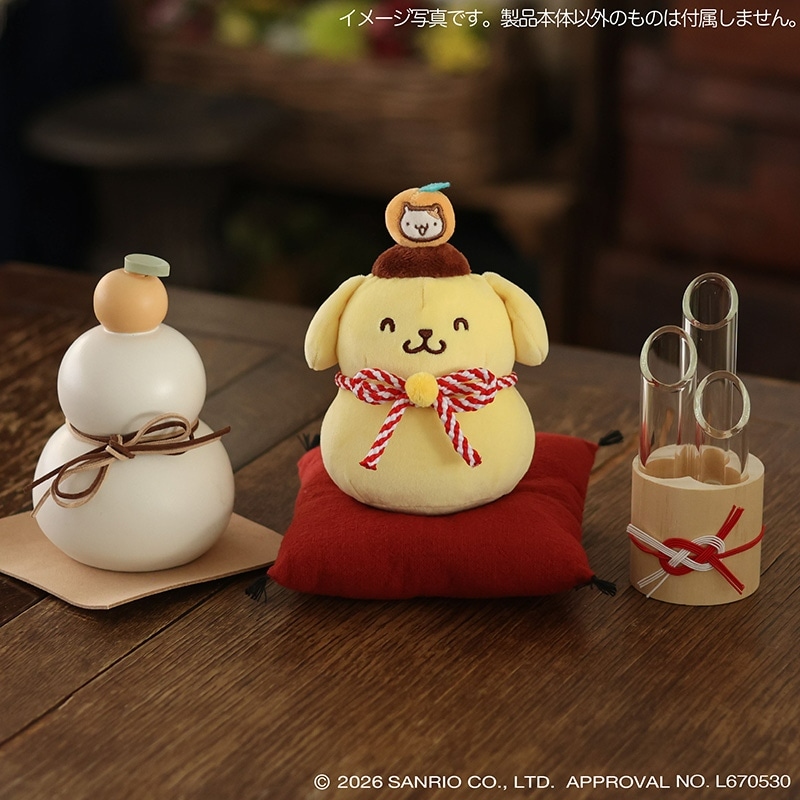 🌸 【預訂】Pompompurin 鏡餅公仔掛飾 - Pompompurin 30th x 郵便局