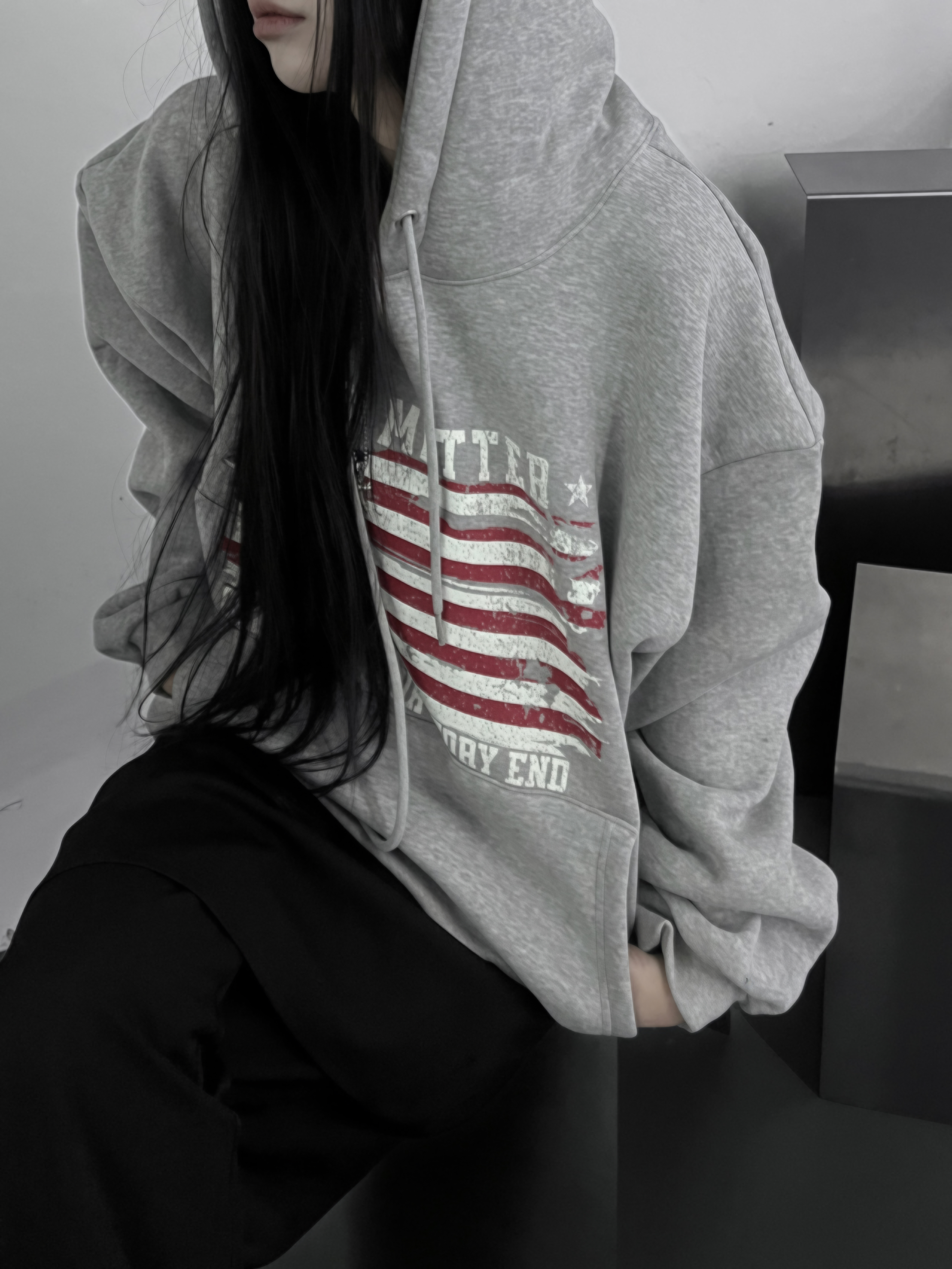 American Flag Oversized Hoodie(Unisex)