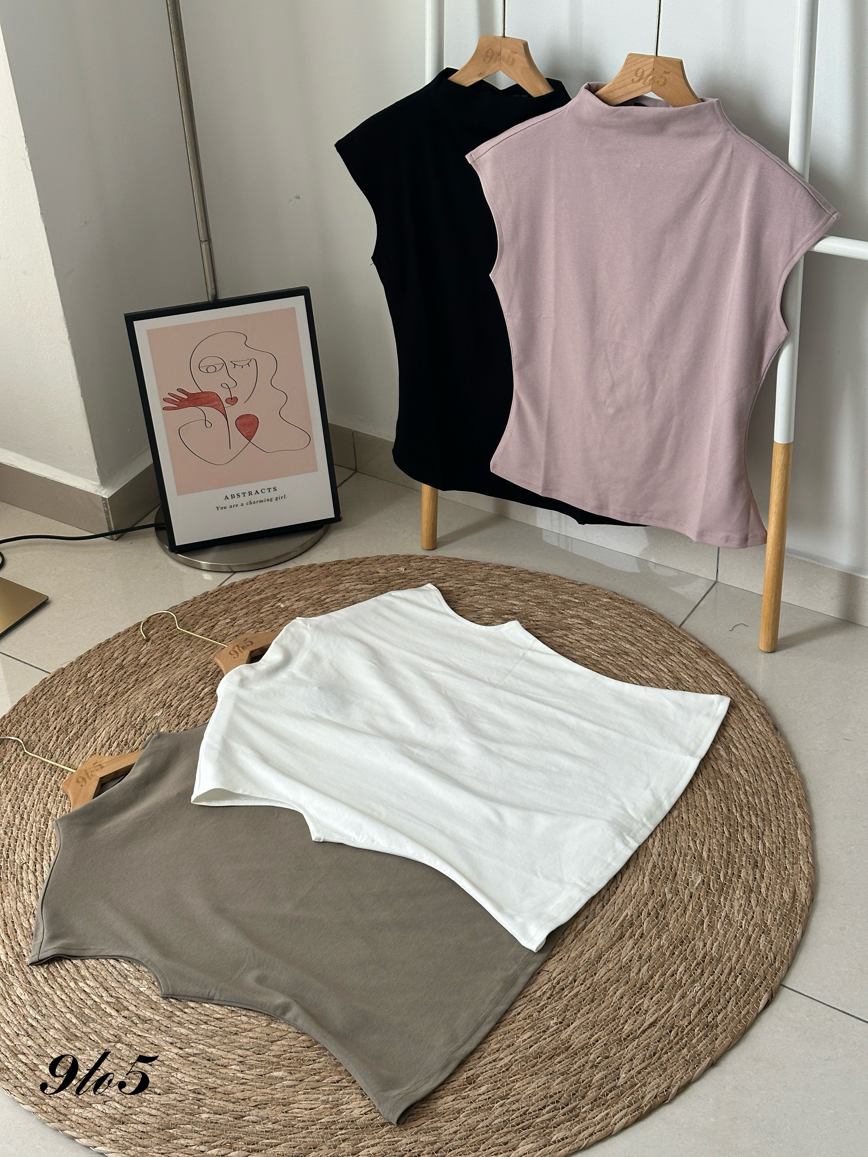 T3995 Cape Sleeve Mock Neck Top - 4 Colors