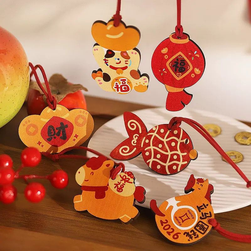 馬年新春盆栽掛飾 一套六件