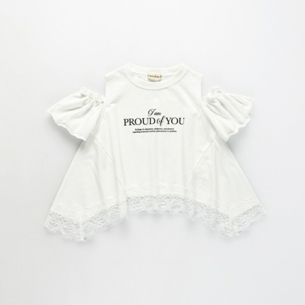 🆕【⭐訂購⭐】🌀 🇯🇵 日本直送🇯🇵 露肩 荷葉邊 蕾絲下擺 短袖TEE［2款選］🌀[ELDA-0236][260526]