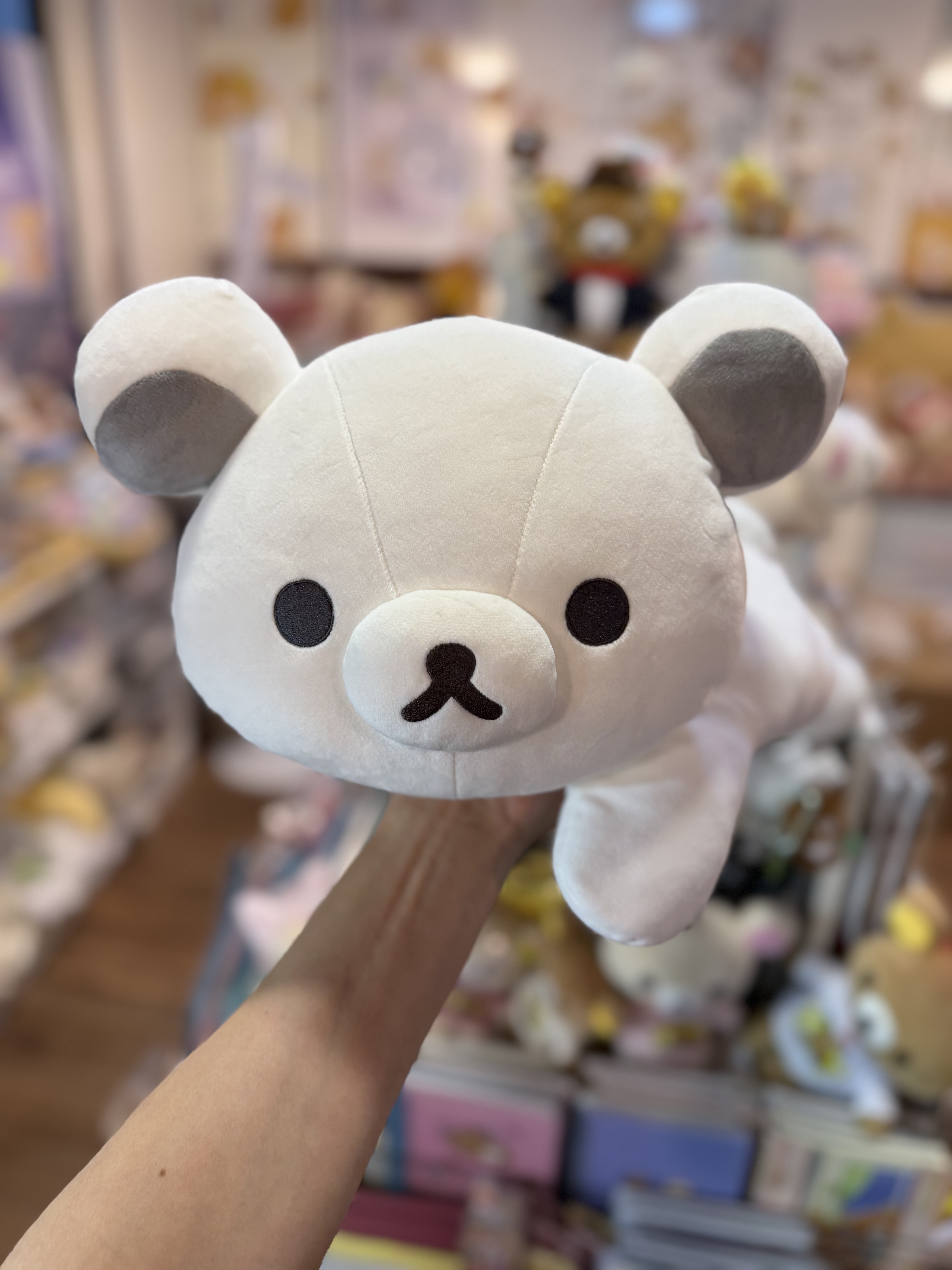 《現貨》全新Rilakkuma黑白造型白色Rilakkuma 趴地公仔（M size)