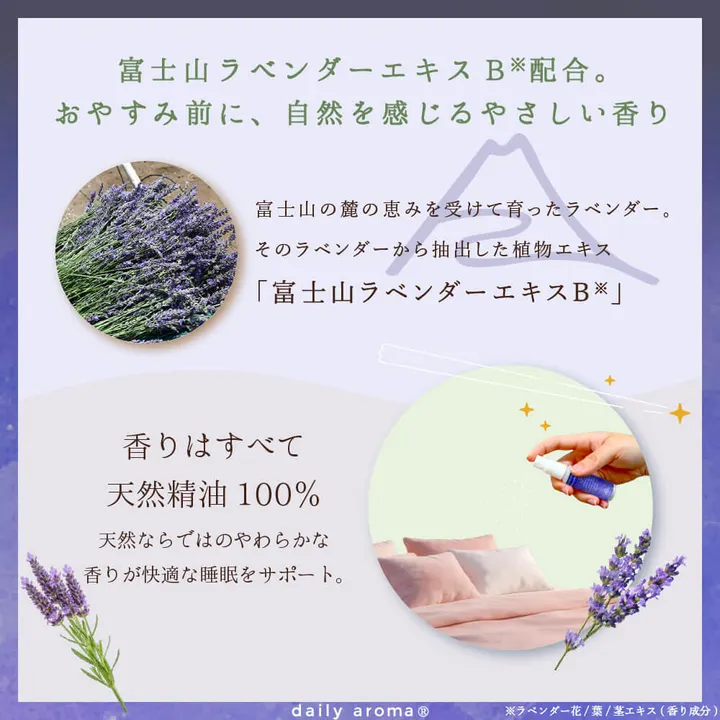 日本製 富士山薰衣草精油枕頭噴霧 15ml | 助眠放鬆好物