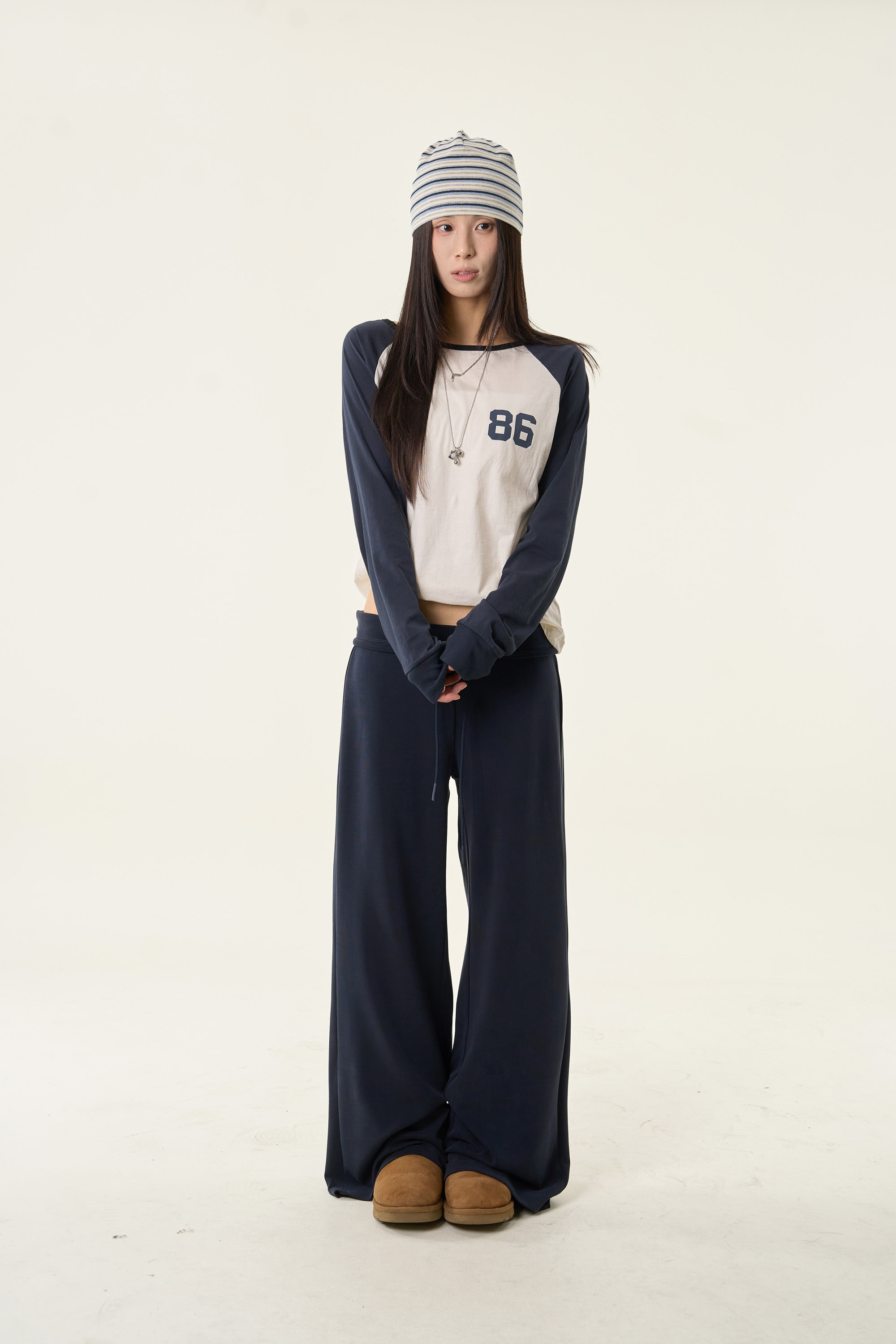Graphic Raglan Long Sleeve Top