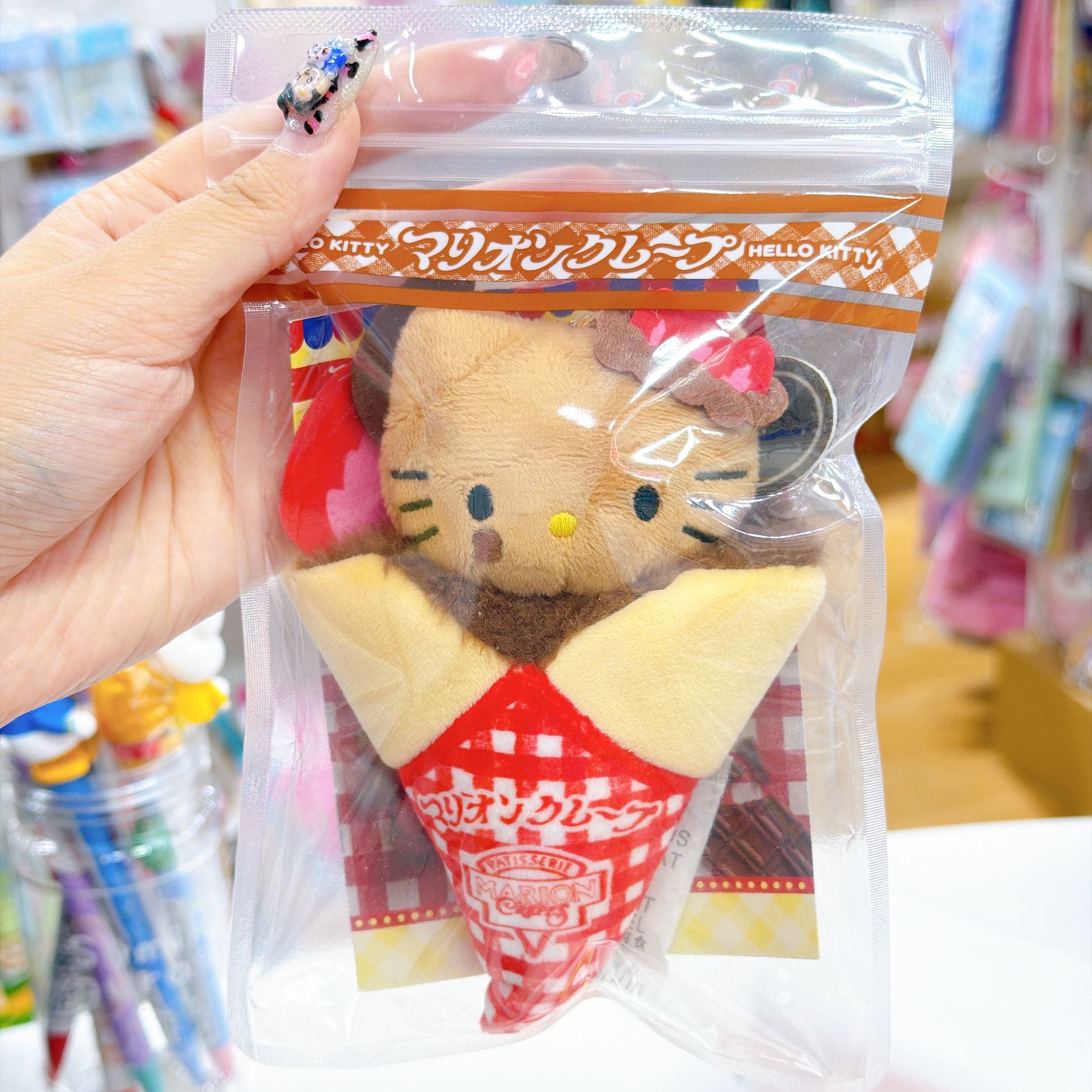 日本直送Lawson限定Hello Kitty可麗餅造型公仔掛飾