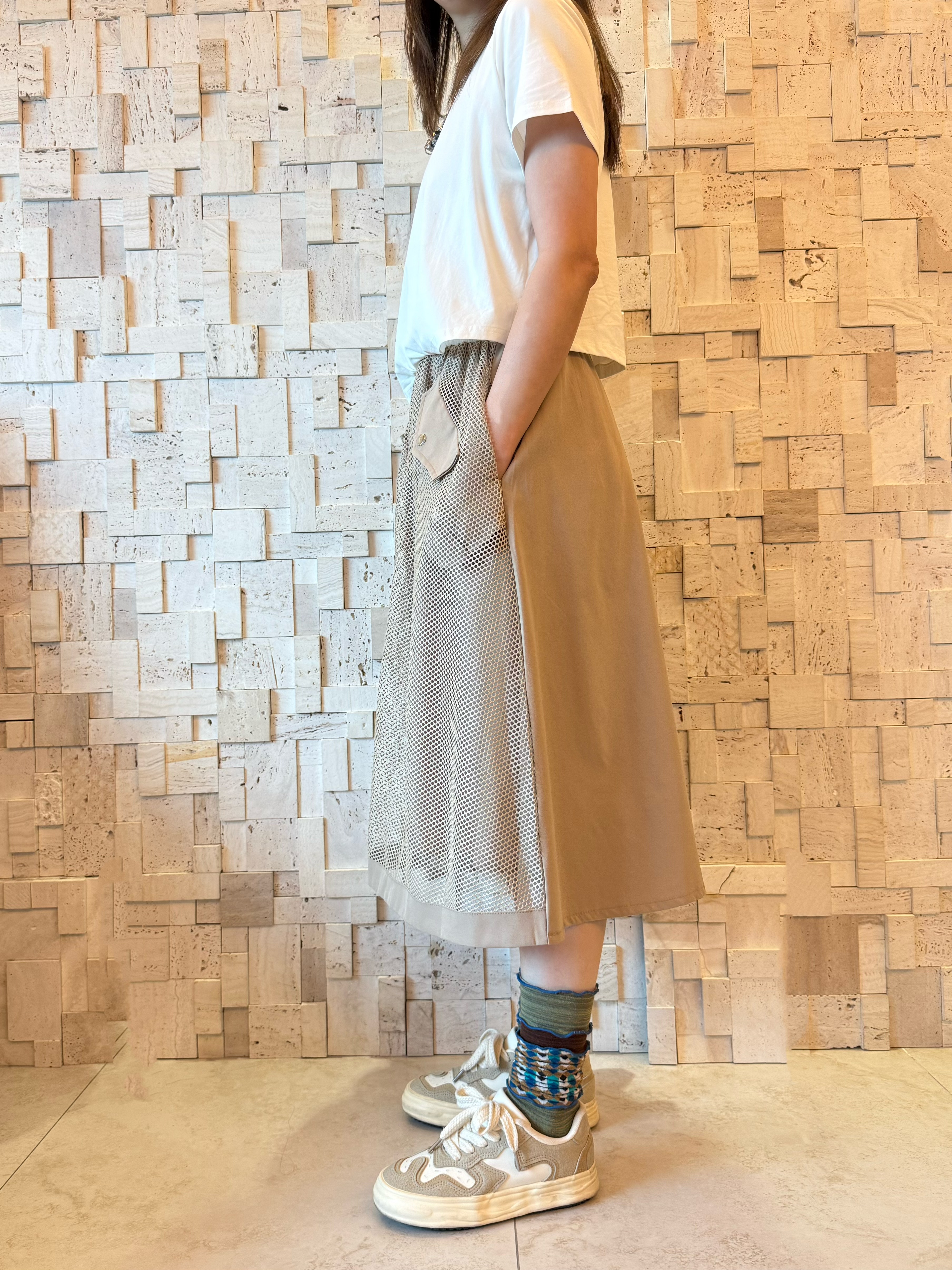 S00360 滑棉拼網紗Op