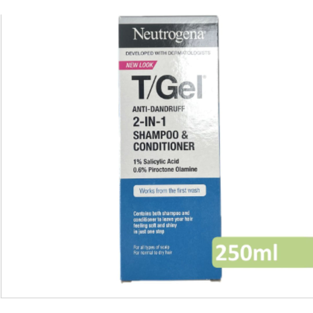 Neutrogena - T/Gel 2 合1去頭皮洗髮水+護髮素 (250ml) (平行進口)
