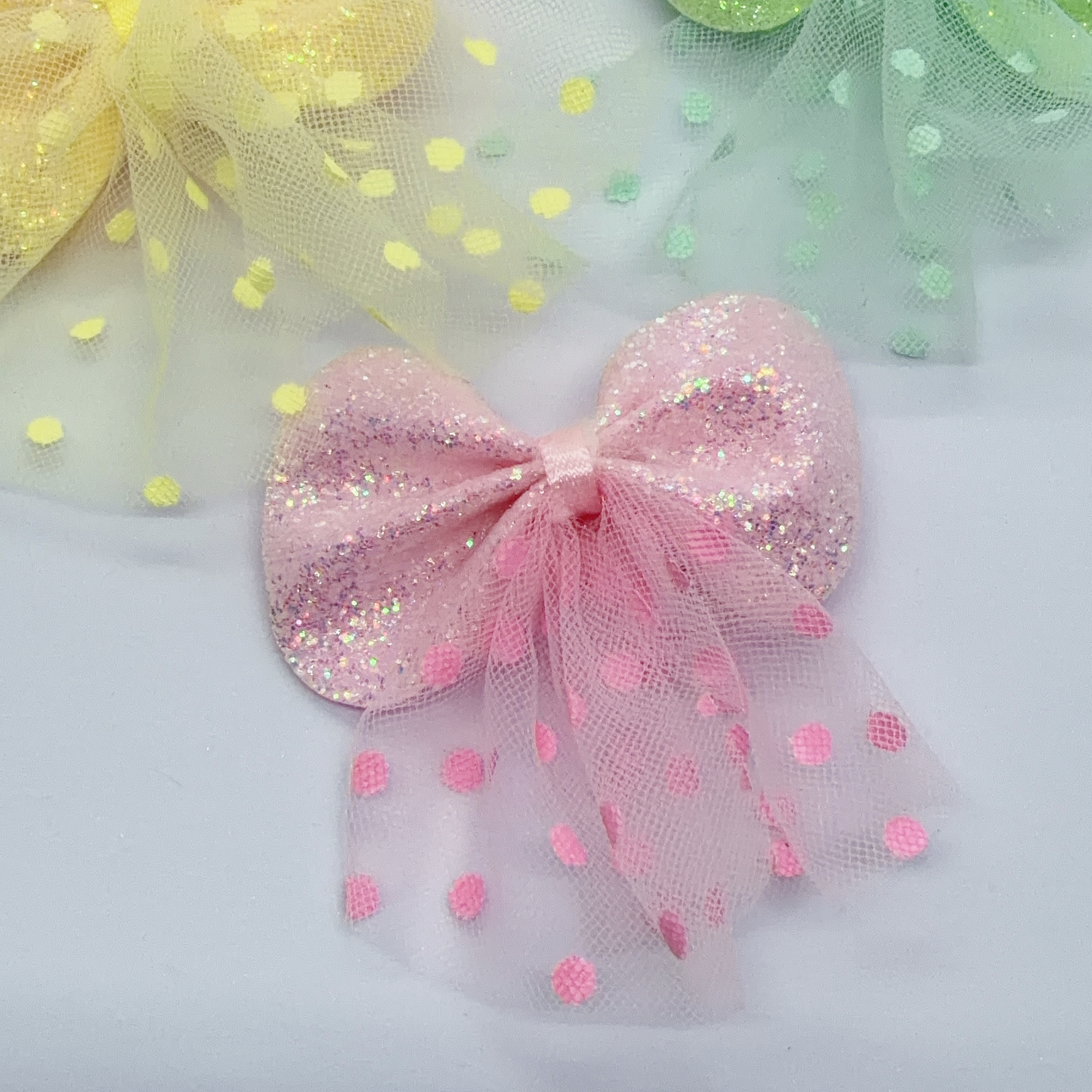 蝴蝶結包邊鴨嘴髮夾組 (5隻裝) / Cute Charm Trimmed Alligator Hair Clip Set (5 pcs) - 組合C