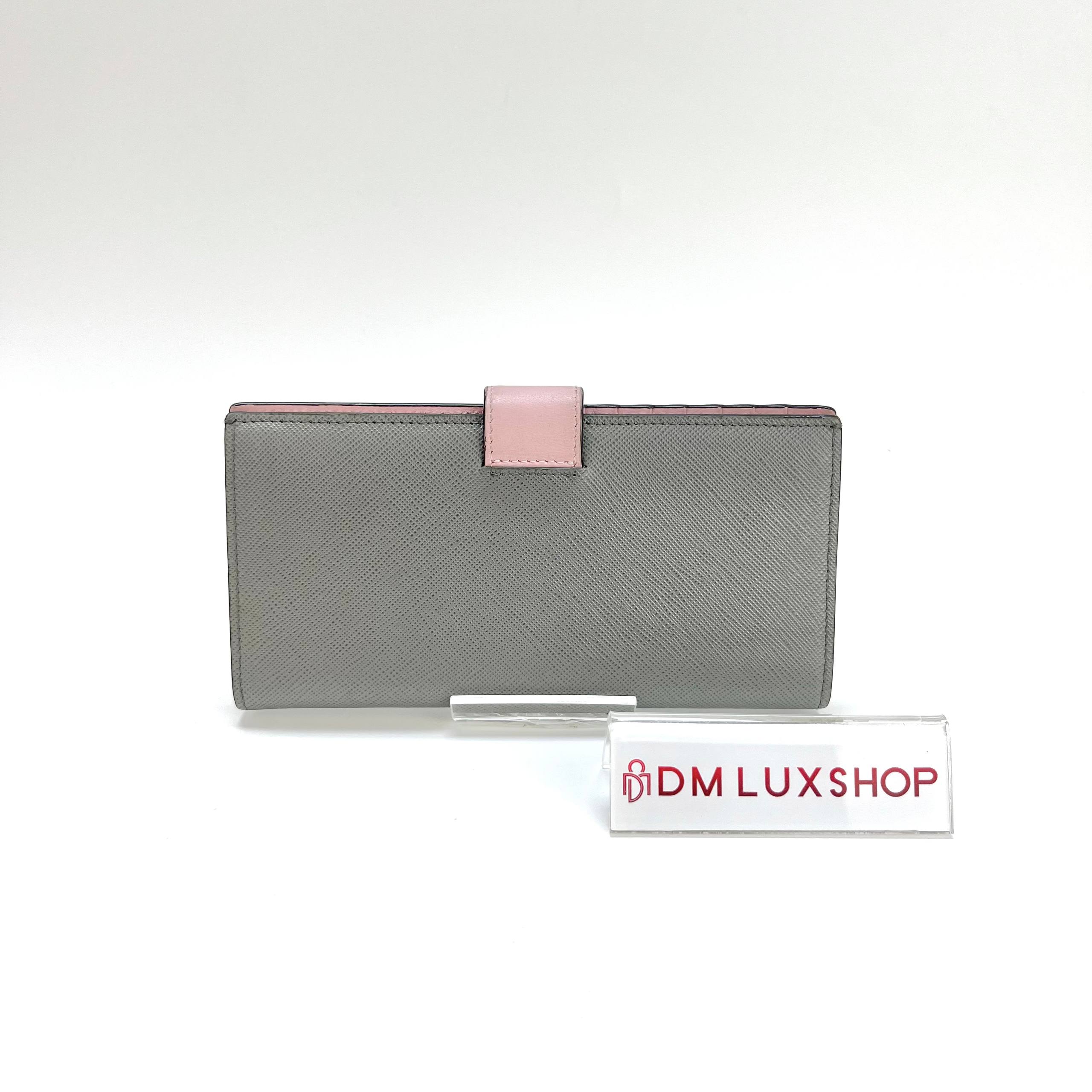 Prada Saffiano Tab Large Wallet 