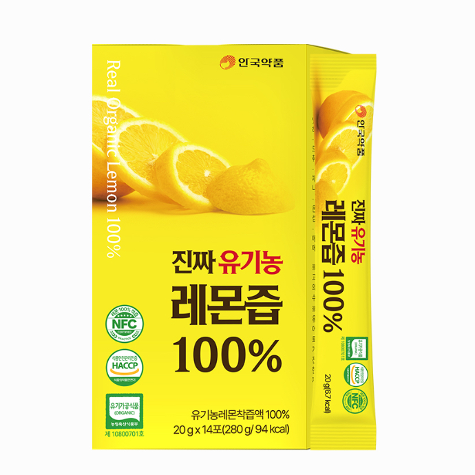 Ahngook真·有機檸檬汁100% (一盒14包)