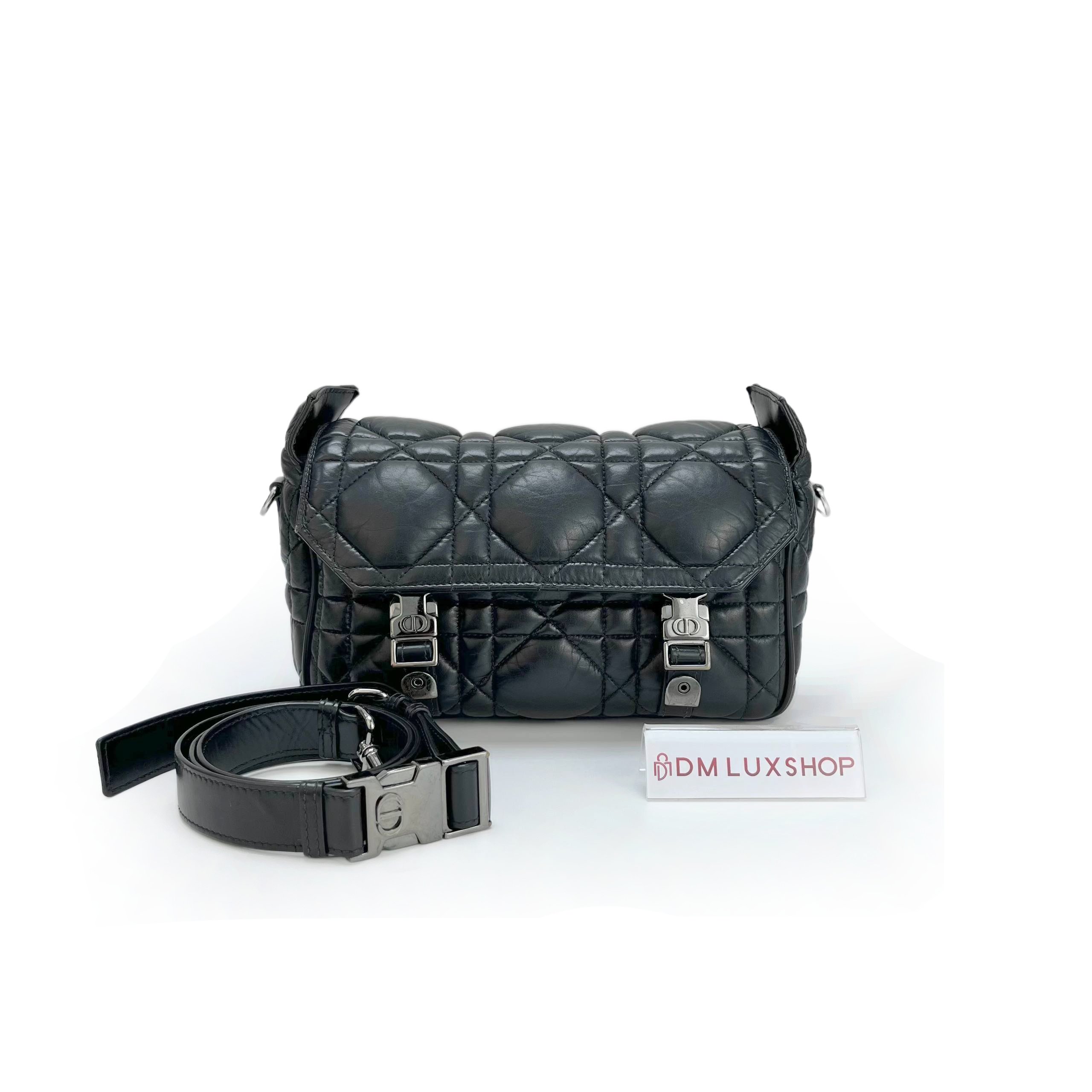 Dior Black Calfskin Diorcamp Messenger Bag