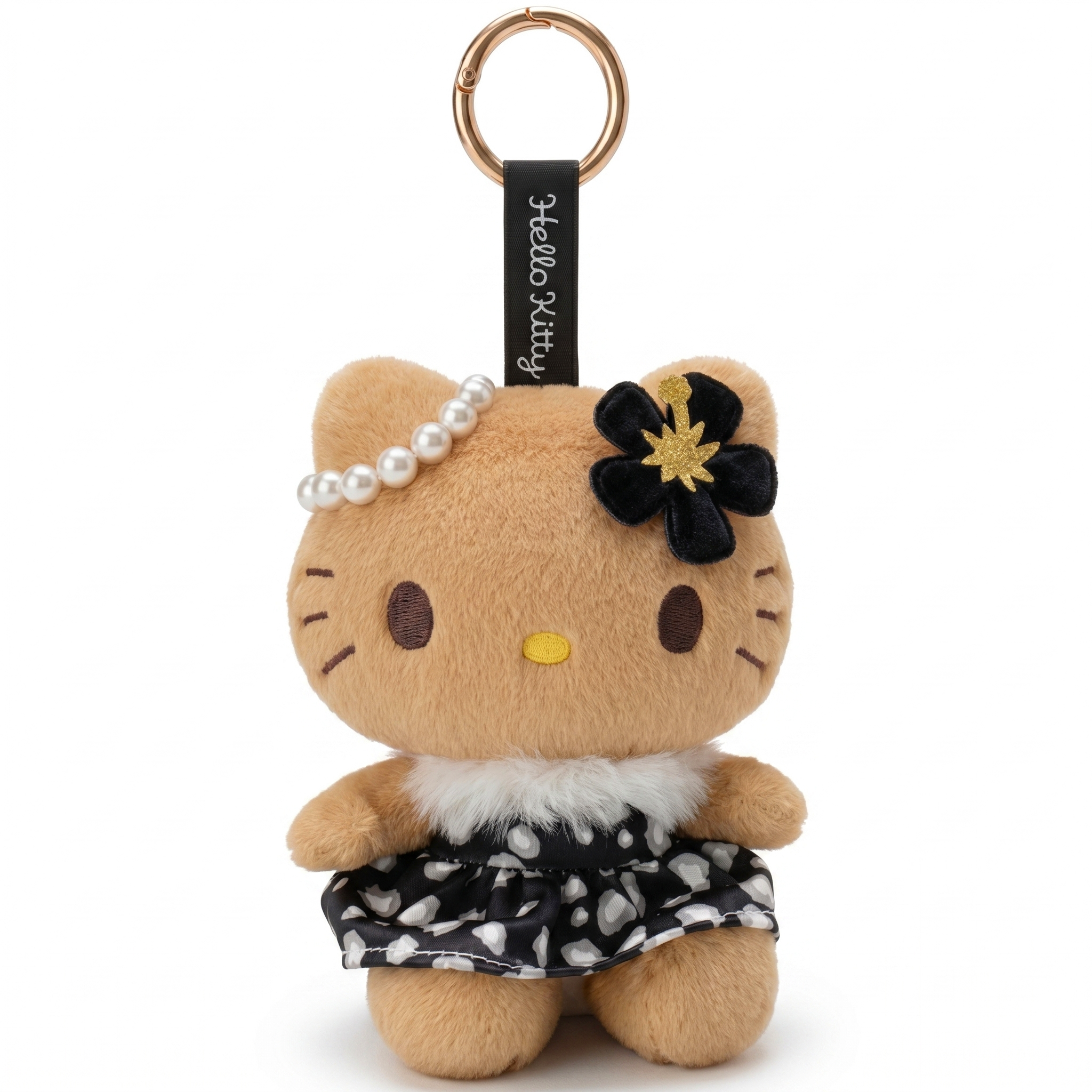 【隨時截單】Sanrio - 公仔掛飾 (黑色Hello Kitty扶桑花裙子款)