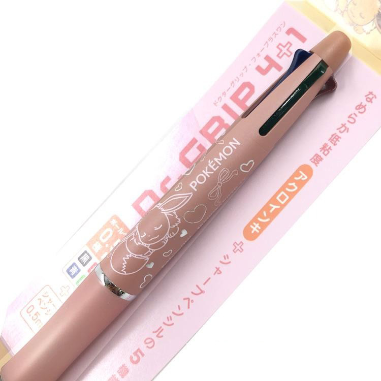 現貨｜Pokemon 伊布 伊貝 Eevee Pilot Dr.Grip 4+1 日本製 多功能 5用筆 0.5mm 4色原子筆 + 0.5mm 鉛芯筆 (398 7290 03)