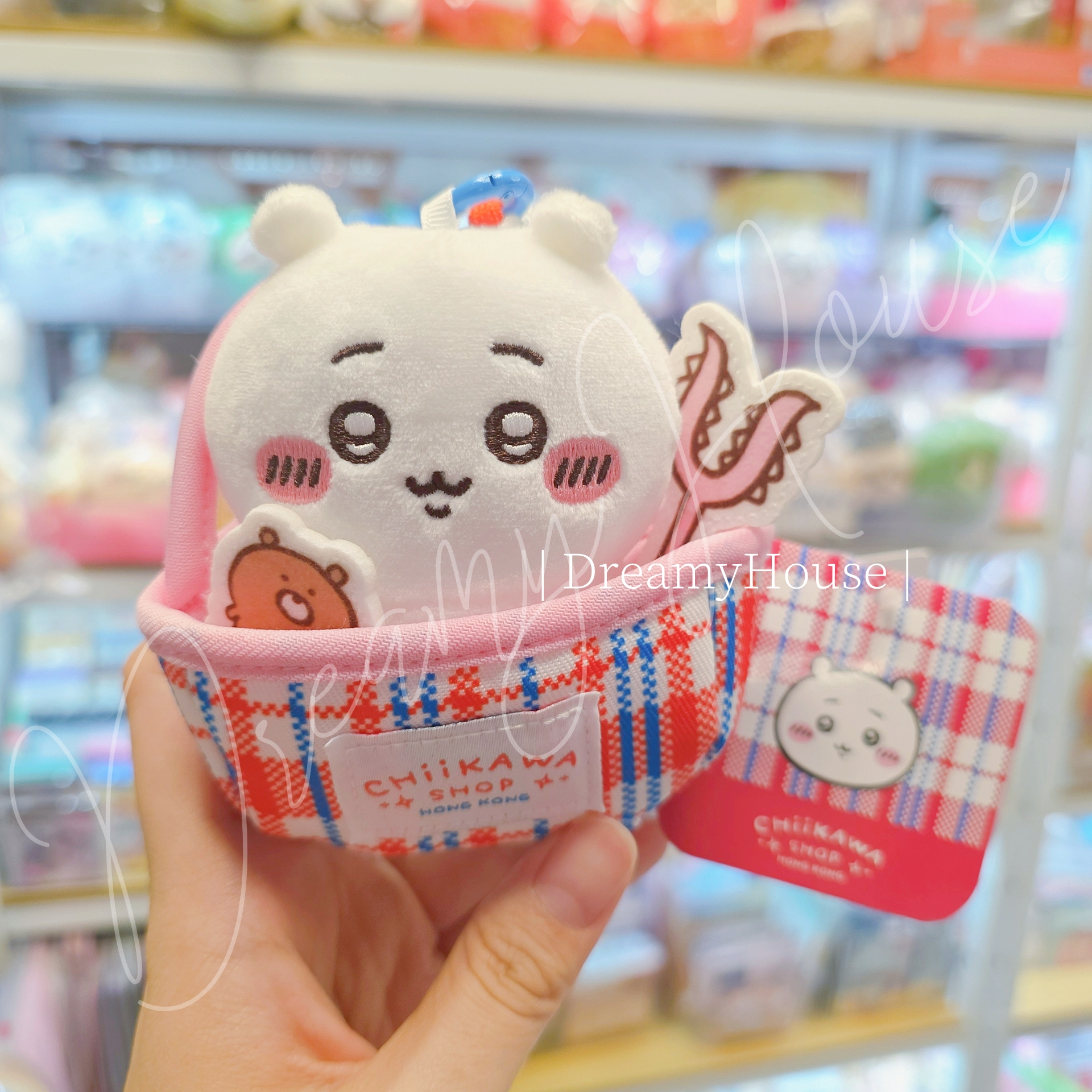 香港 Chiikawa 「CHIIKAWA SHOP in HONG KONG」紅白藍系列 公仔吊飾