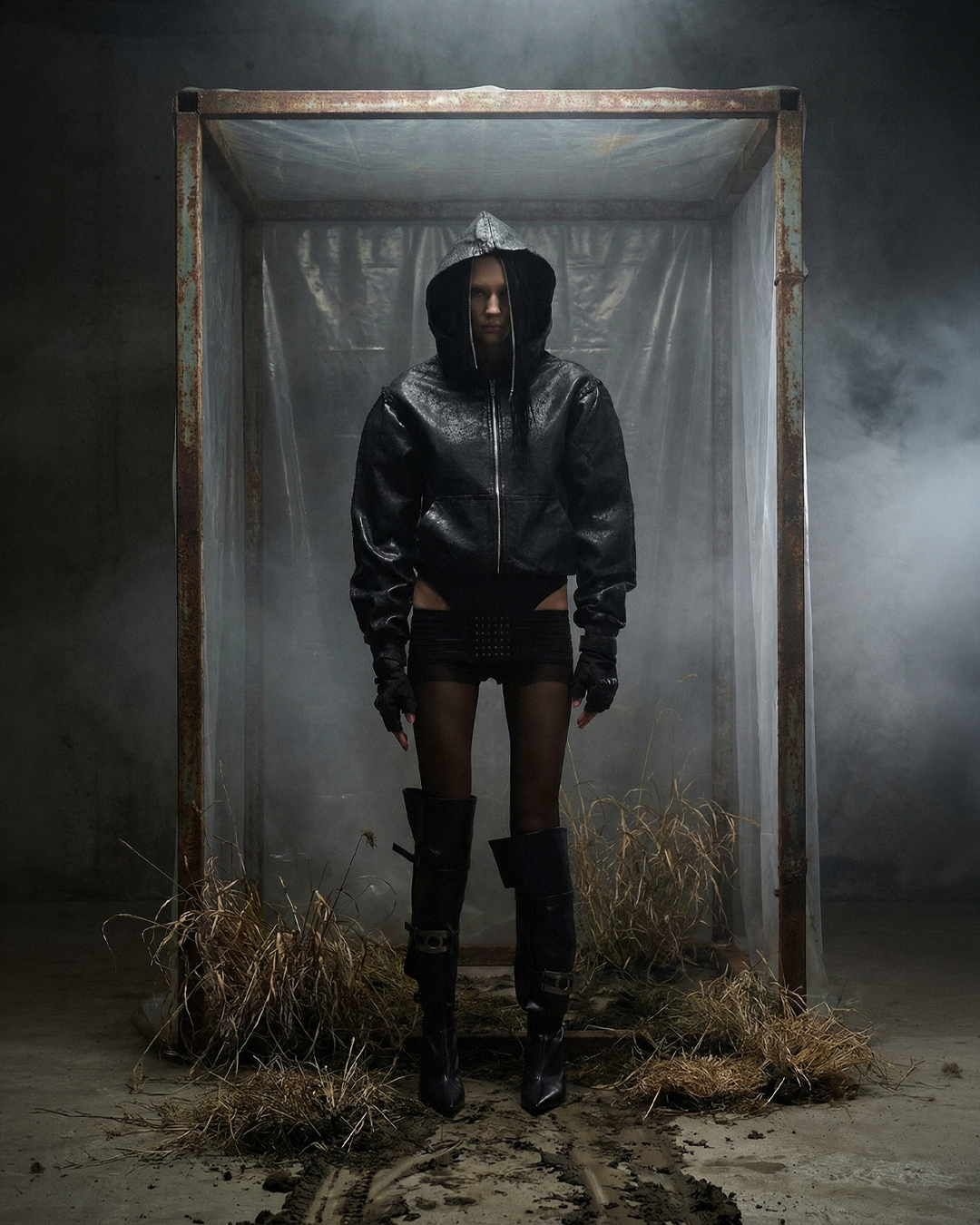 VAR-44｜MOLTING SHELL · COATED-CANVAS ZIP HOODIE