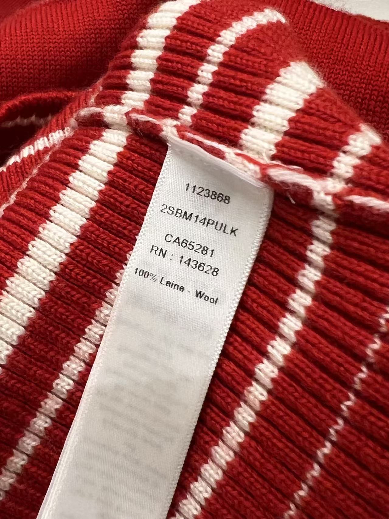 Christian Dior Fringe Logo Sweater（100% Wool)