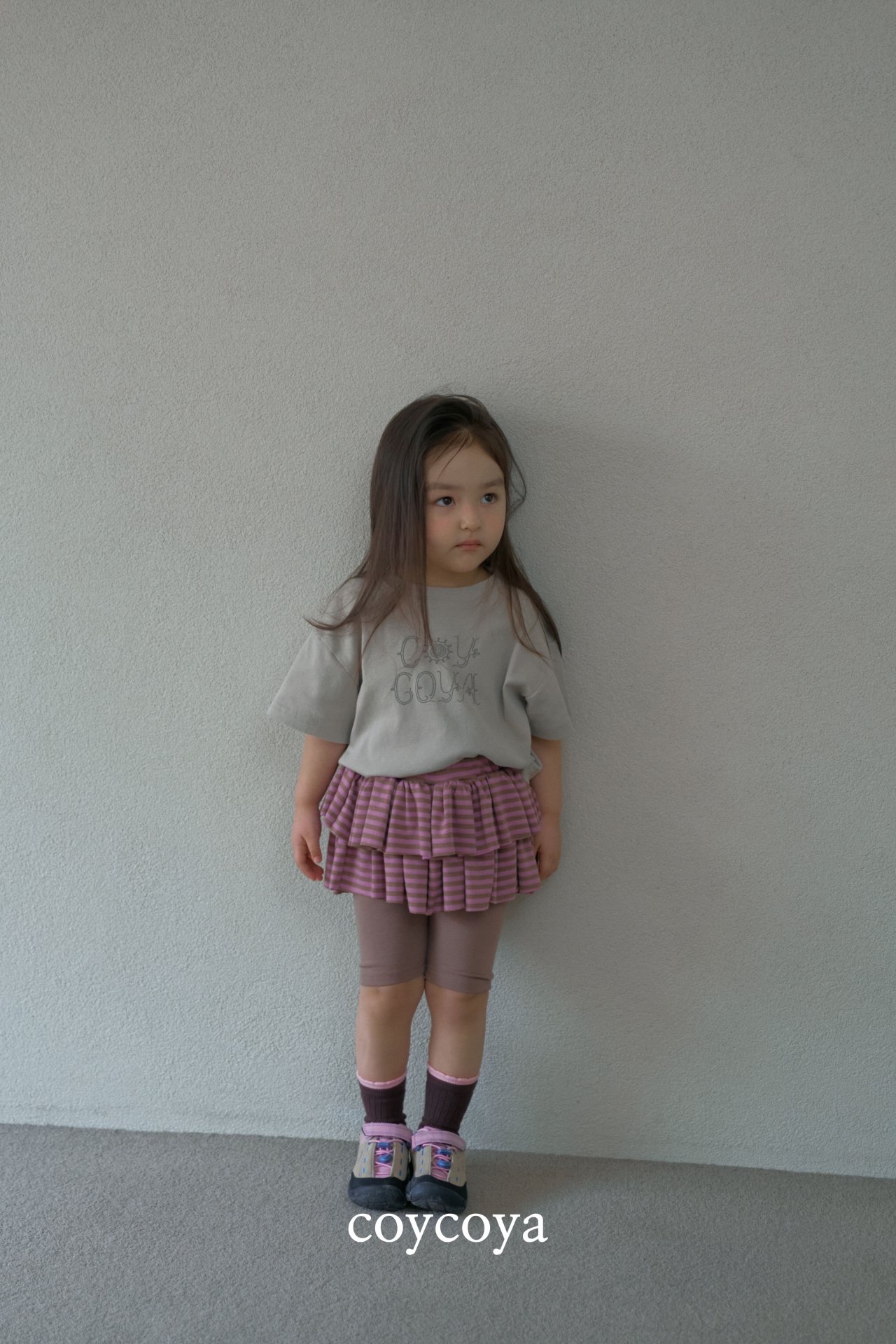 🌸預訂 韓國直送🌸🇰🇷COYCOYA兩色標誌印花寬鬆短袖T恤