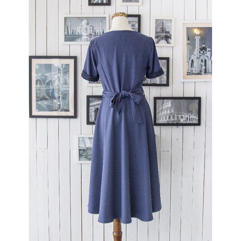 (SOLD OUT) Vintage Inspired Indigo Lace Dress (FM047)