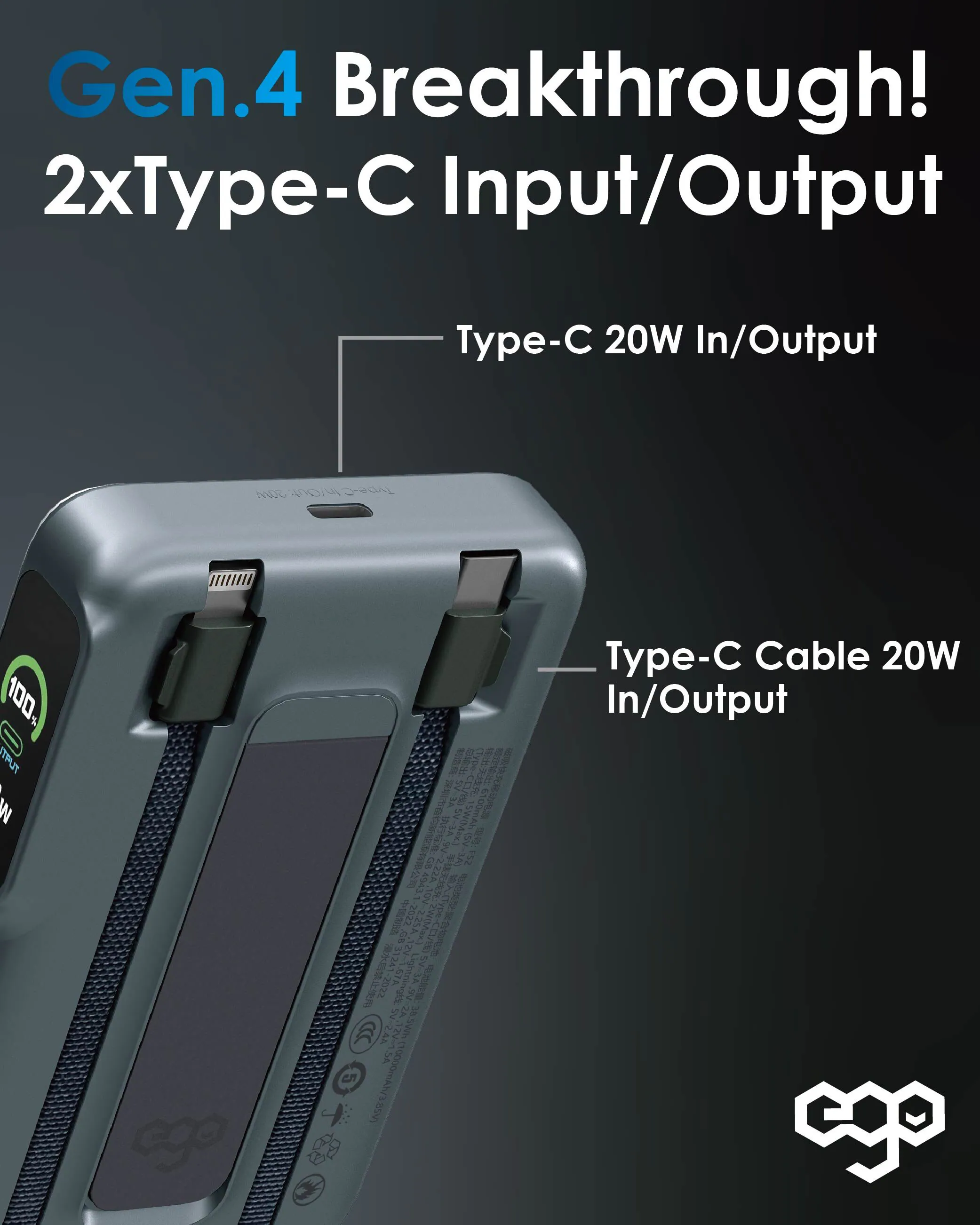 香港行貨 一年保養 ego AllyDelivery 4 @3C追溯碼版.Magsafe 10000mAh 6in1 移動電源 