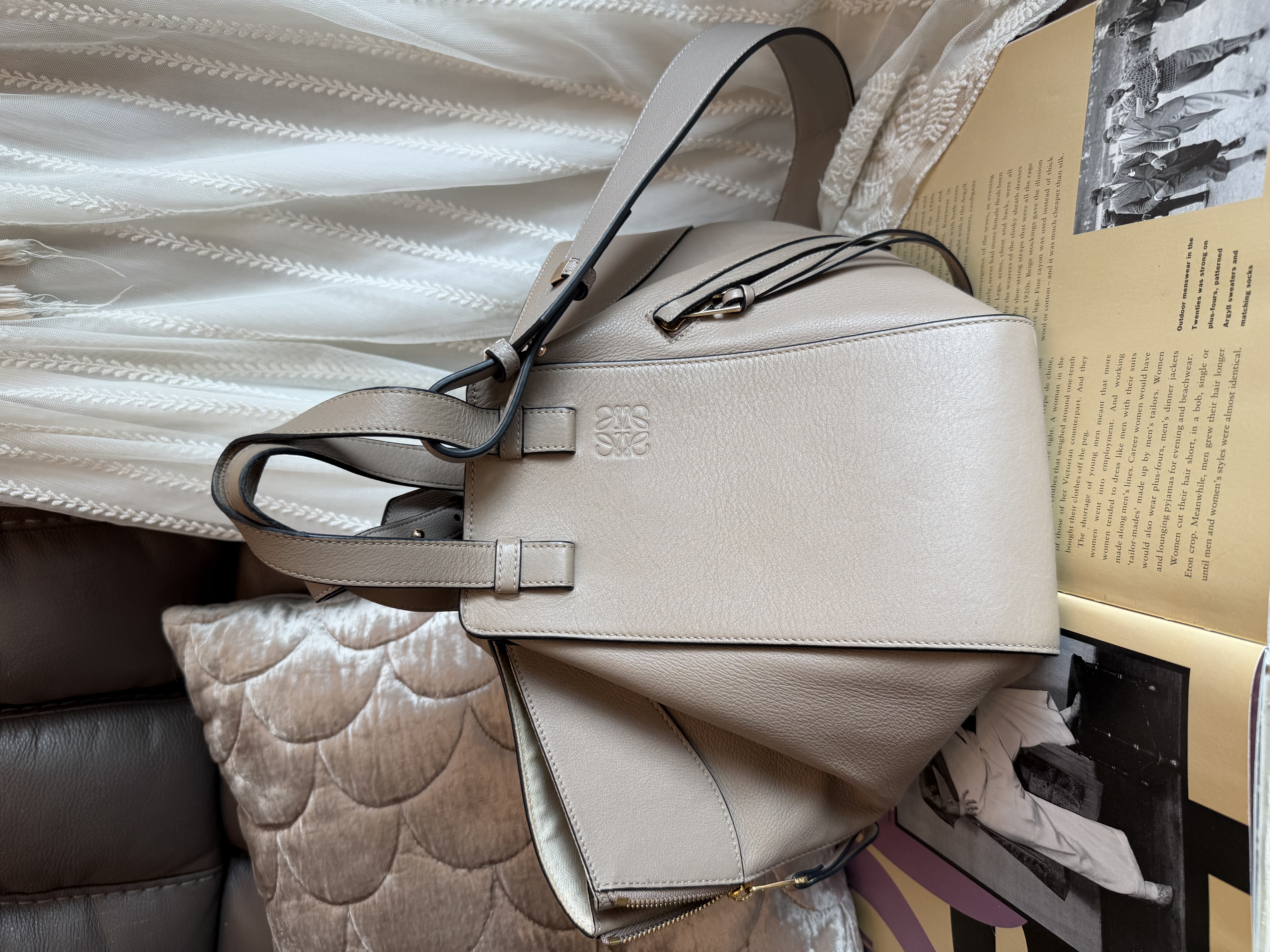 Loewe Hammock grey leather bag / shoulder bag handbag crossbody bag