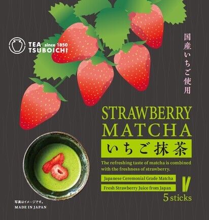 日本tsuboichi つぼ市製茶本舗 草莓抹茶棒 5條*10g 平行進口 此日期前: 2027-02-28