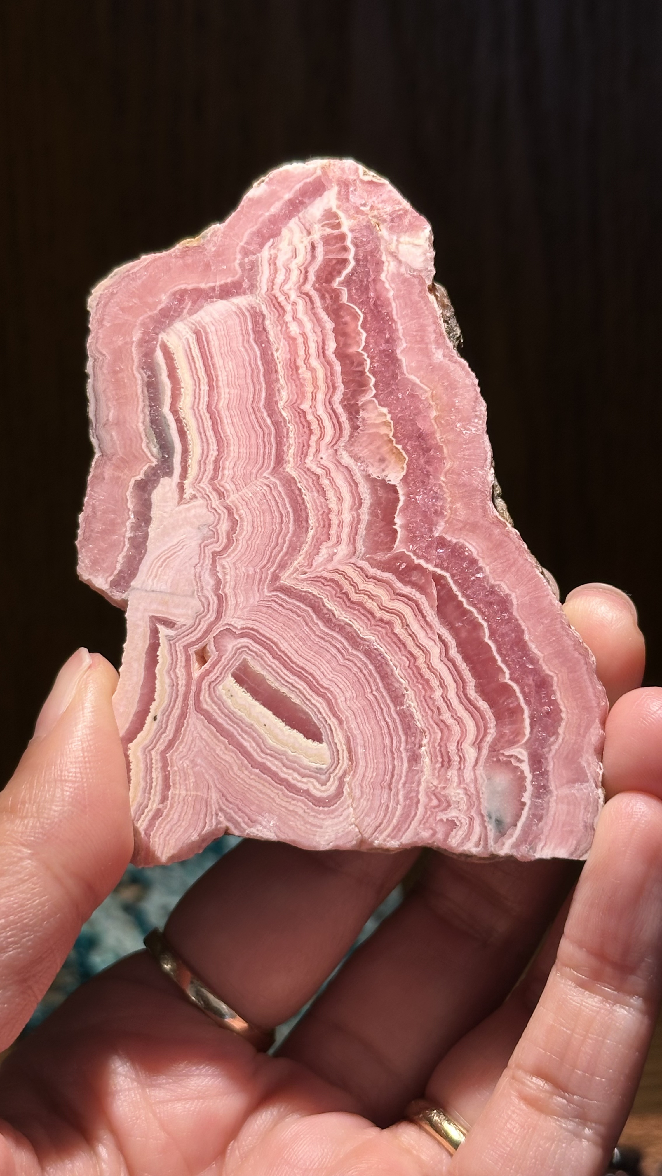 紅紋石切片 - Rhodochrosite