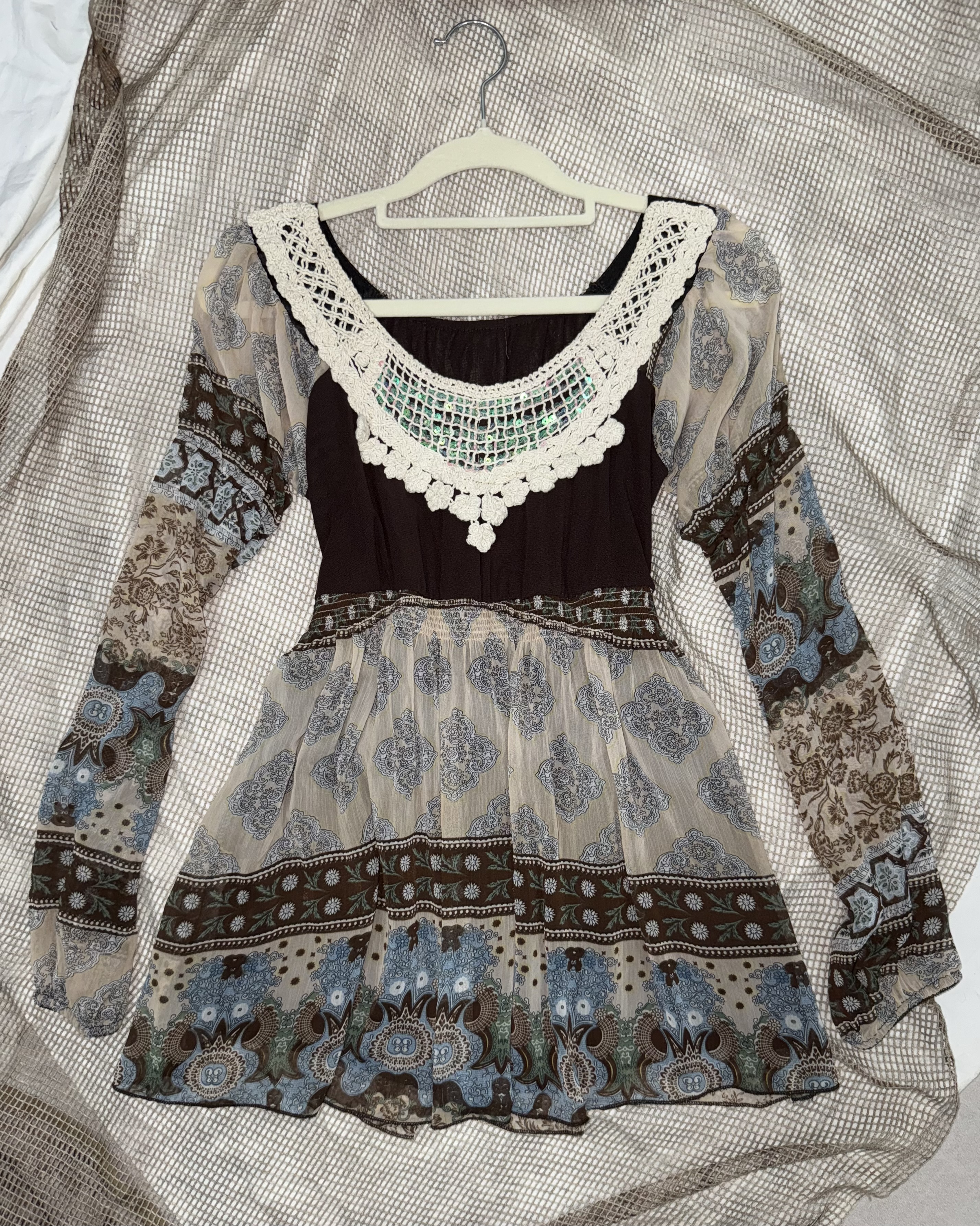 [On Sale] Bohemian Crochet Collar Shirt