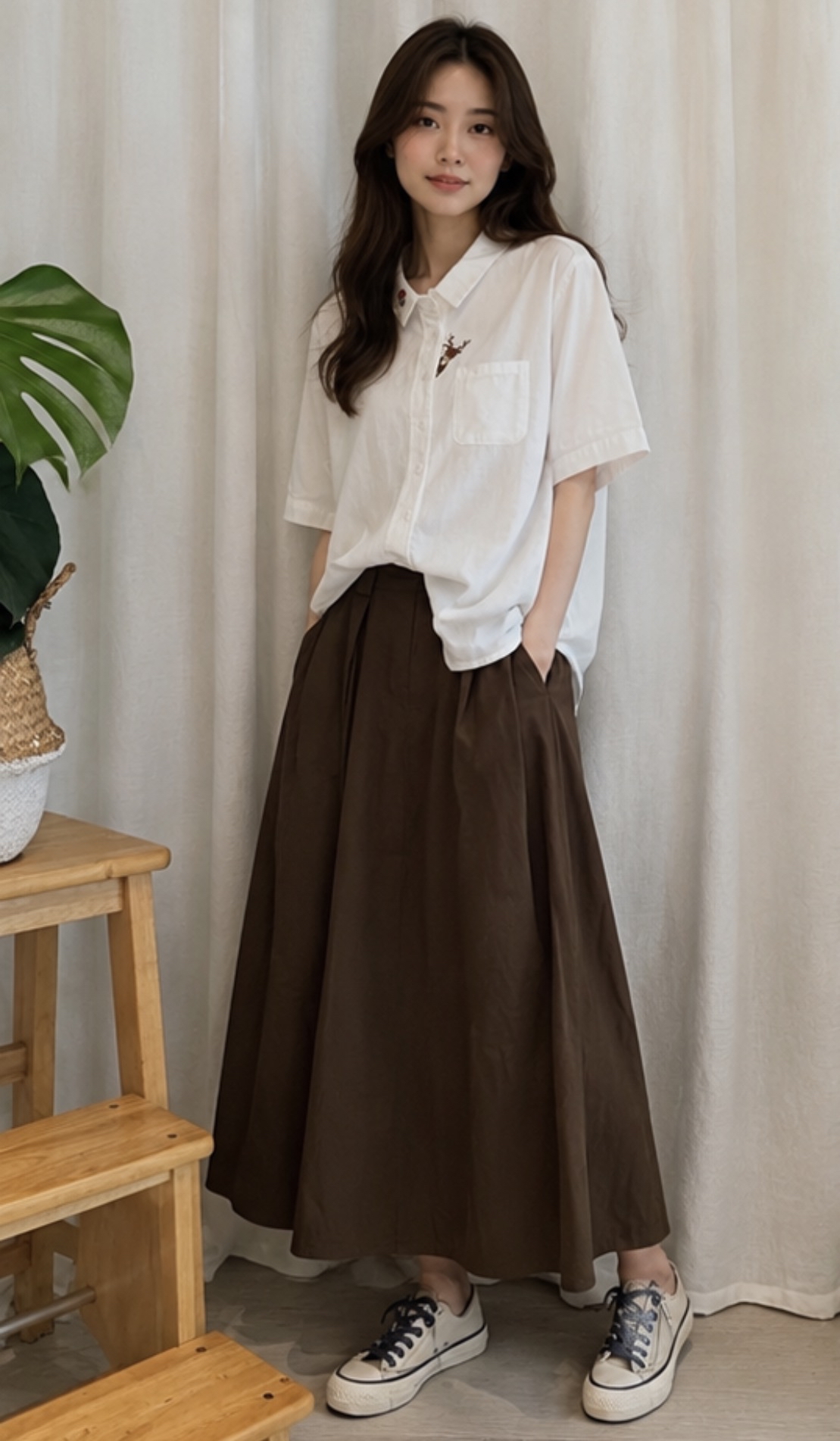 Re’Me Tiny Embroidery】 童话森林刺绣白衬衫 （下单后需3-5天时间制作）