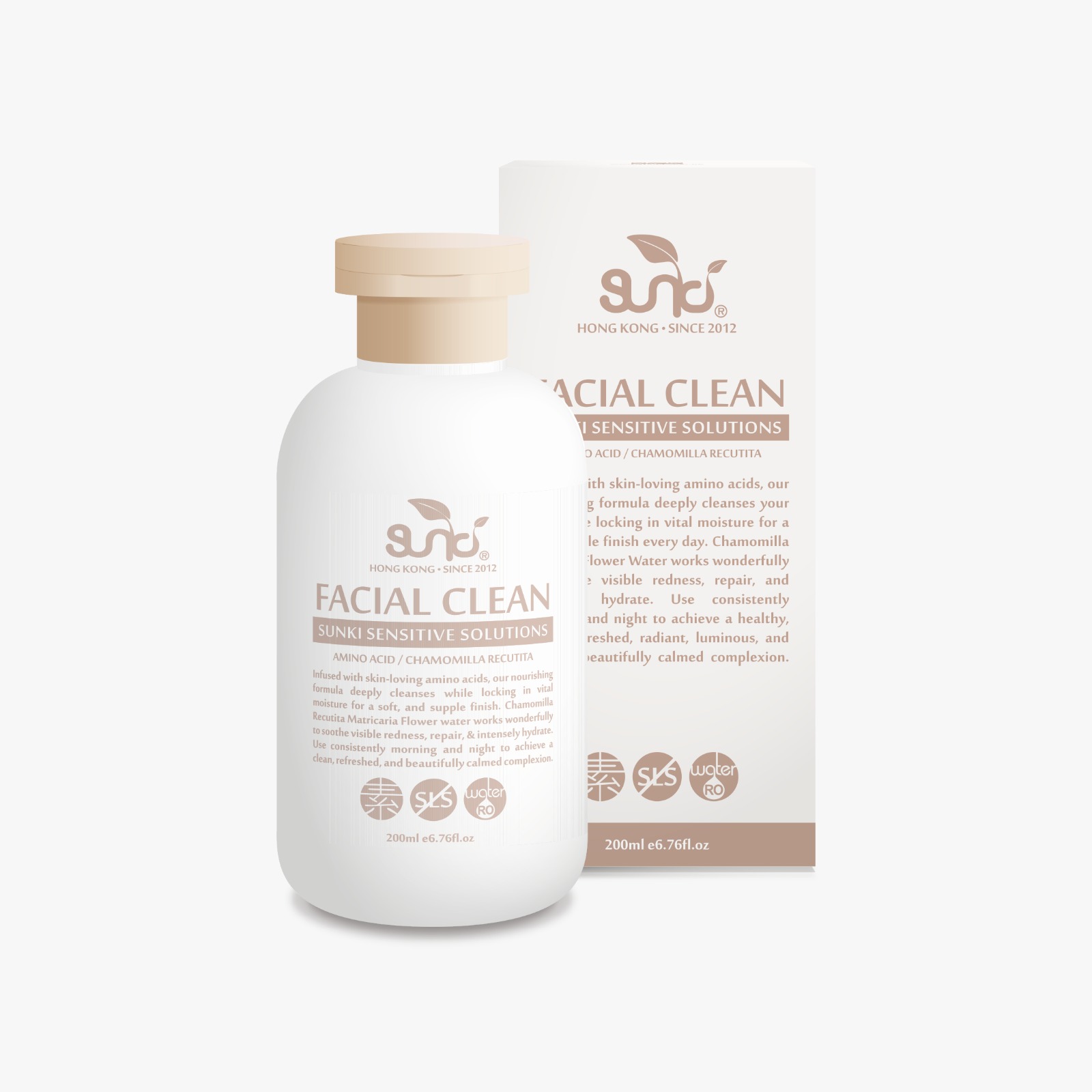 生肌胺基酸水潤潔面乳 / Sunki Sensitive Solutions : FACIAL CLEAN 200mL