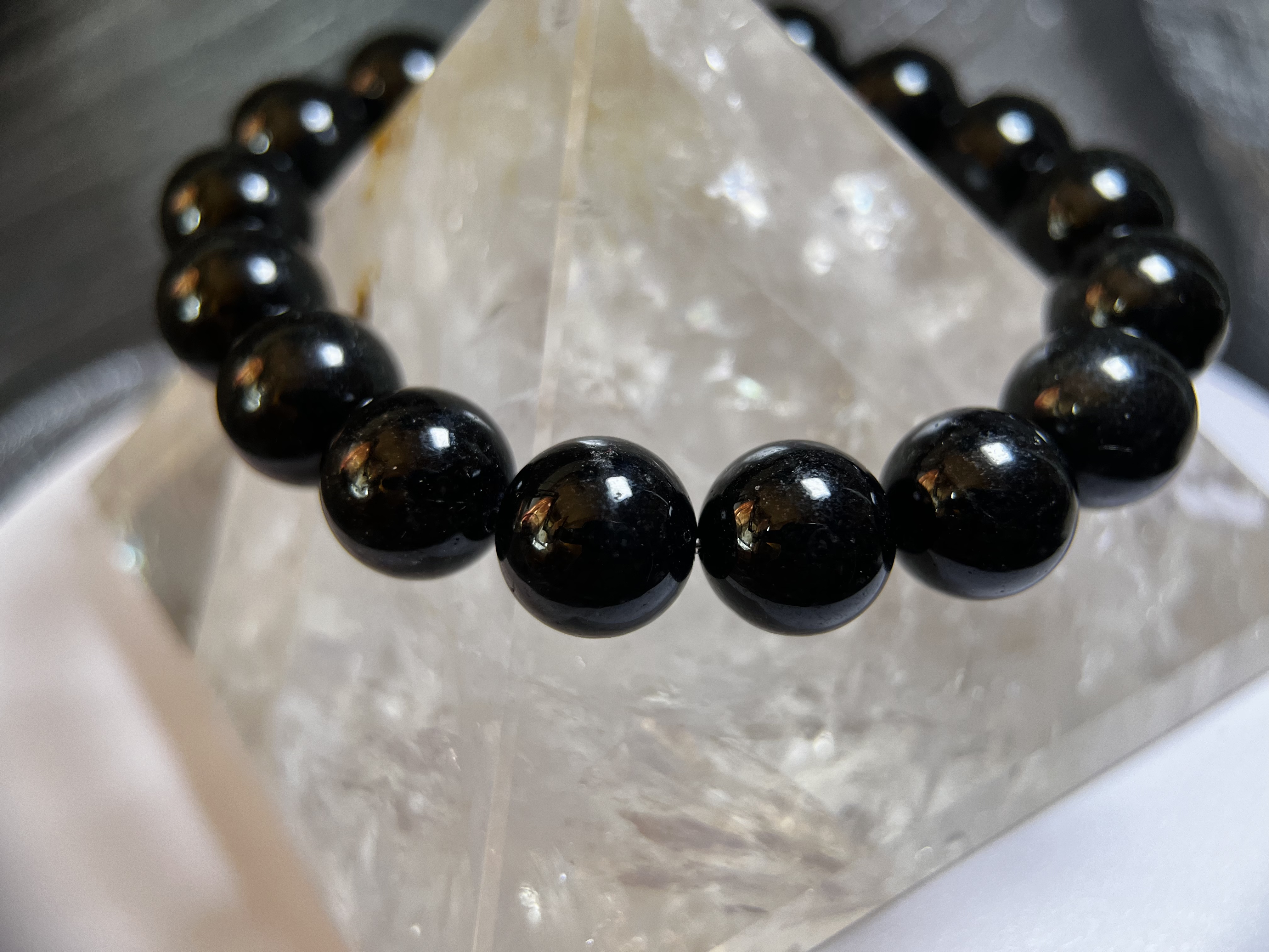 29B165 手鏈｜黑幽靈（滿盆）+髪晶共生