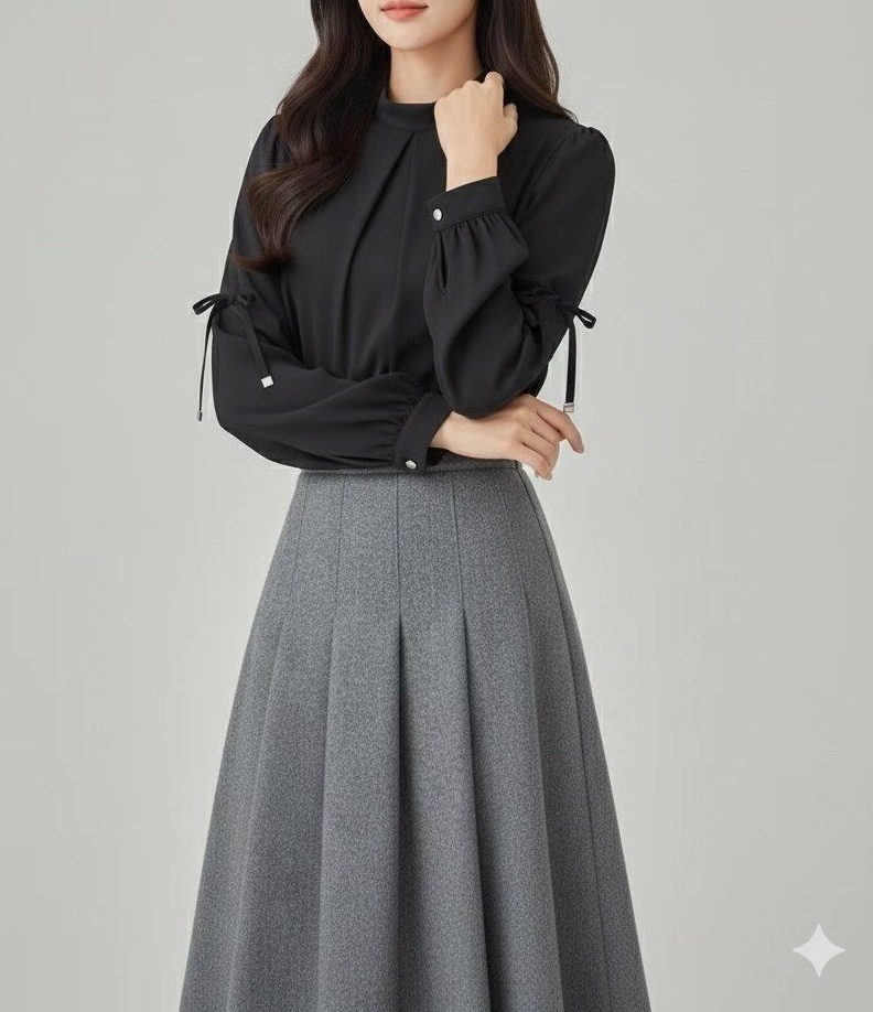 OL050 企領氣質雪紡Top